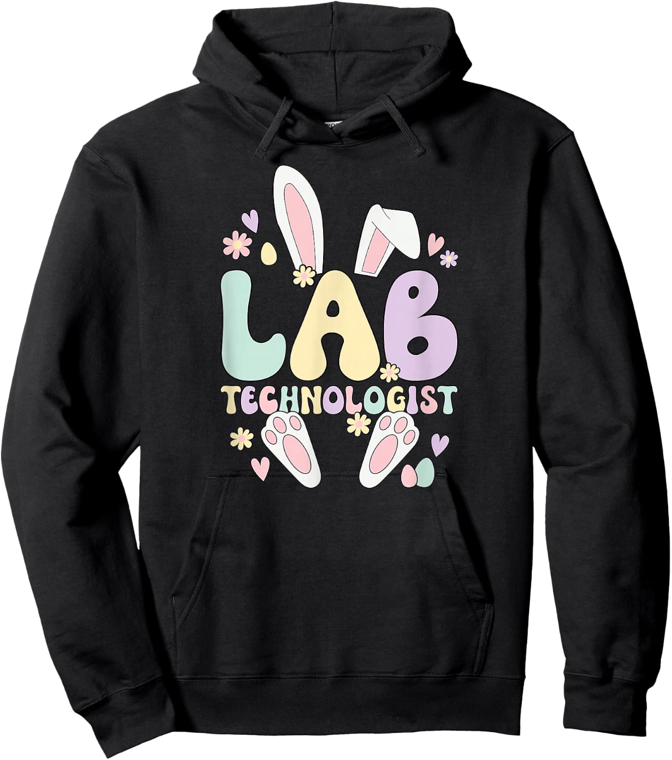 Lab Technologist Easter Bunny Laboratory Tech Easter Day Hoodie - Hoodie | Black