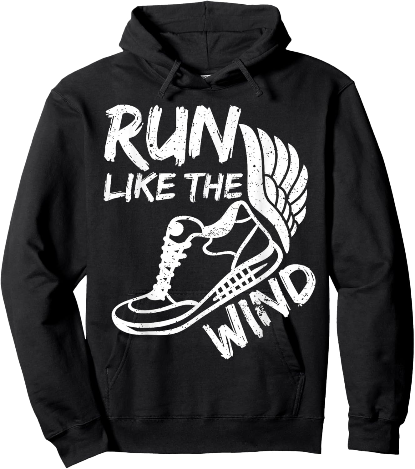 Run Like The Wind Sport Fun Active Runner Gift Hoodie - Hoodie | Black
