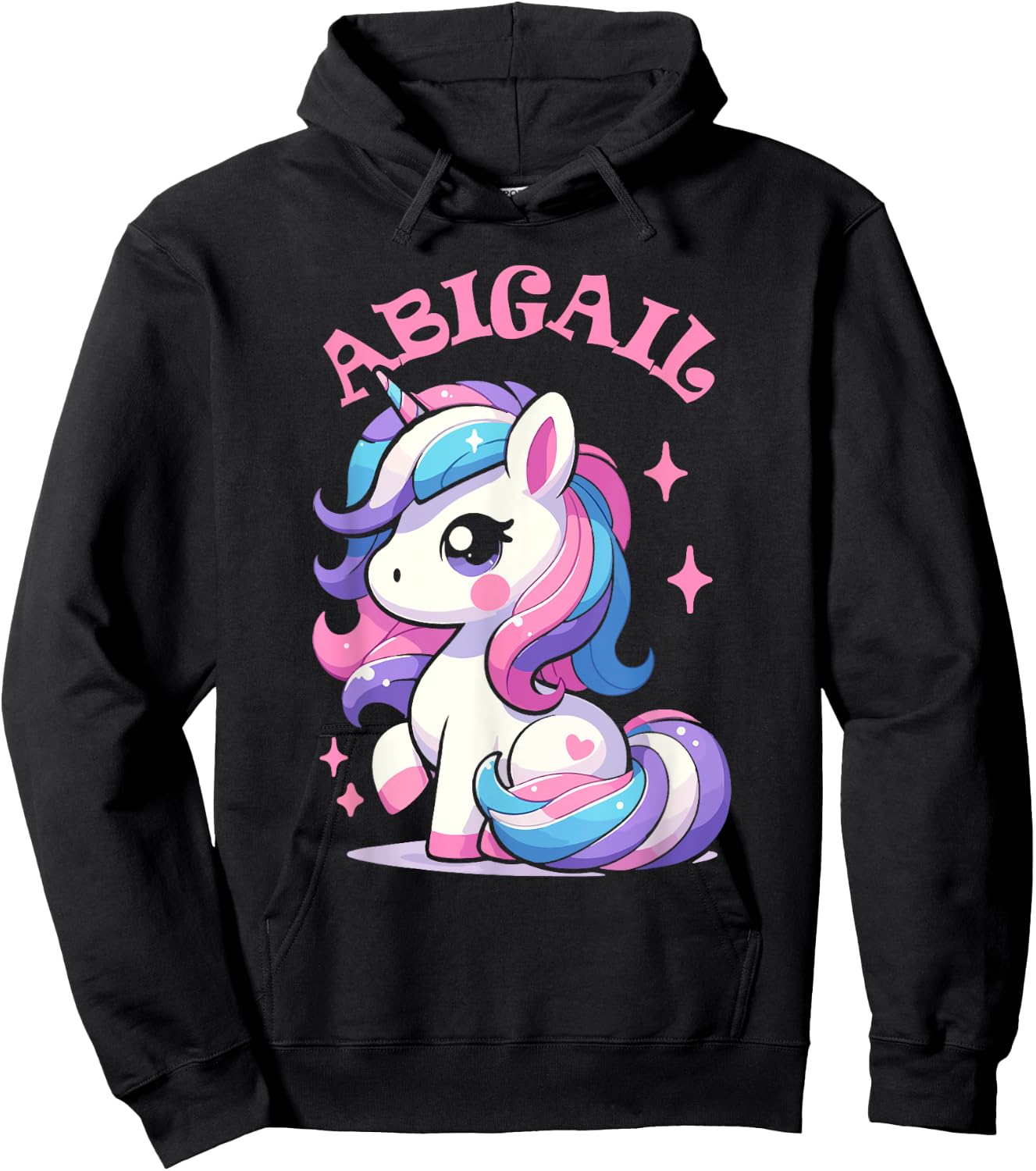 Abigail Cute Unicorn Design for Girls Name Abigail Hoodie - Hoodie | Black