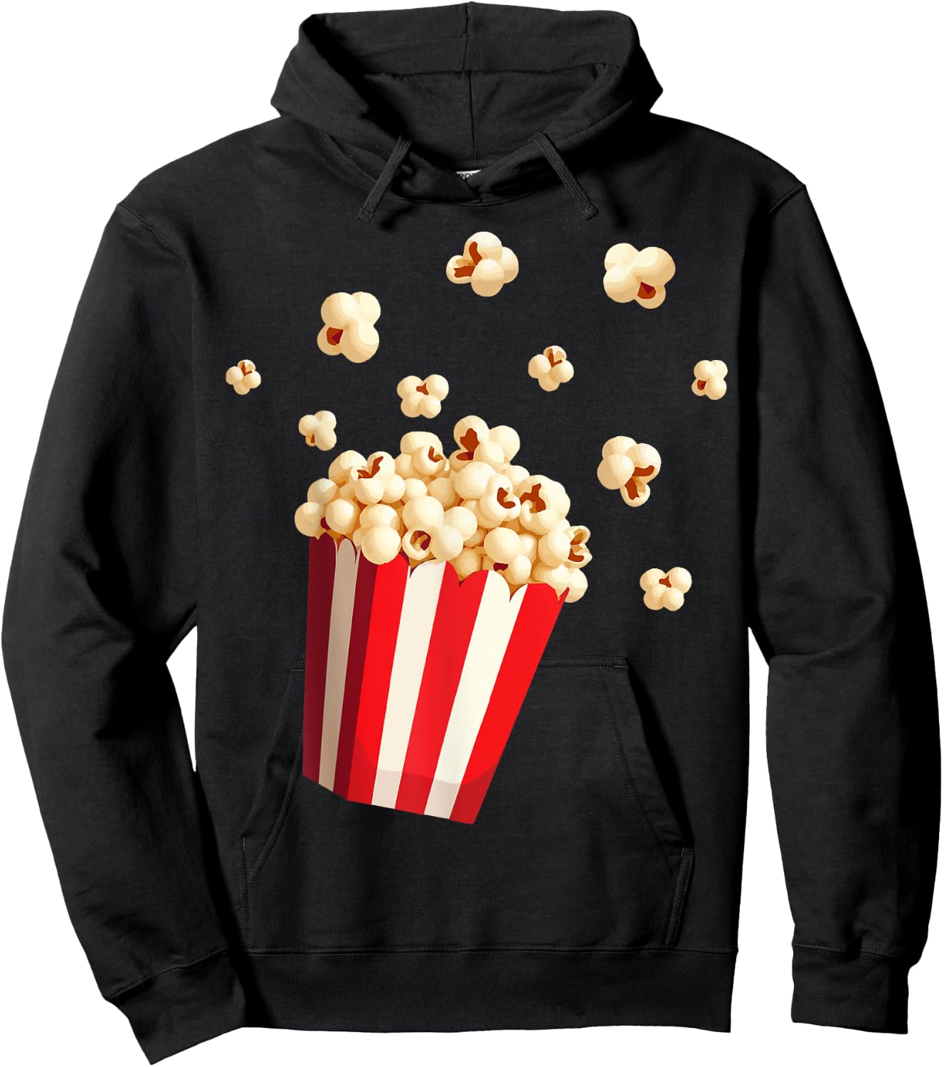 Retro Popcorn Costume Fancy Dress for Carnival , black Hoodie - Hoodie | Black