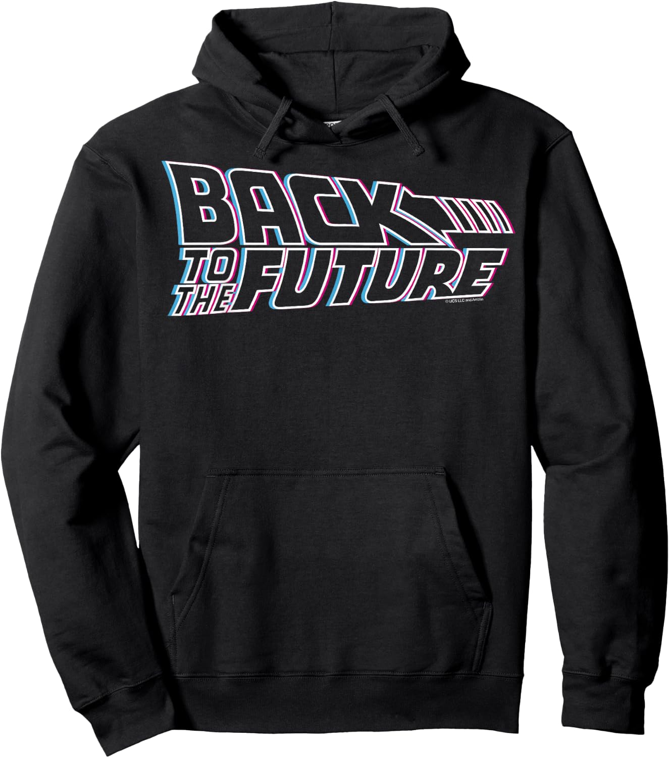 Back to The Future 35th Anniversary Multi-Color Logo Outline Hoodie - Hoodie | Black
