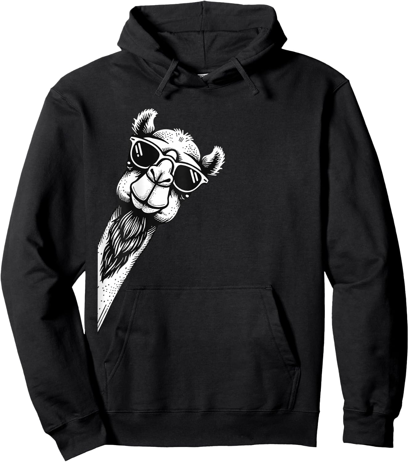 Funny Camel Wearing Sunglasses for Camel Lovers Hoodie - Hoodie | Black
