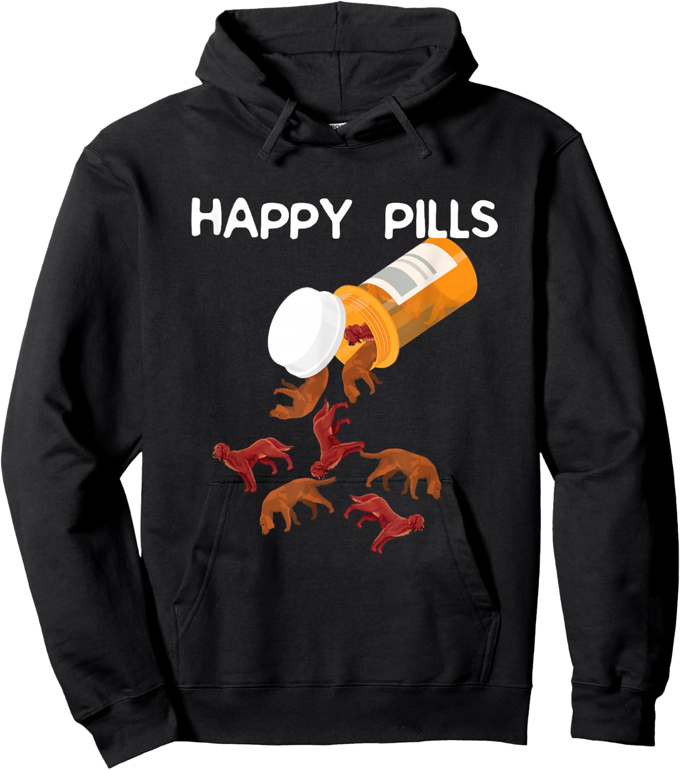 Irish Setter Shirts - Happy Pills Hoodie - Hoodie | Black