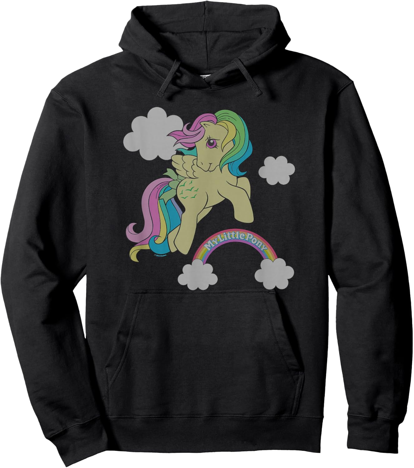 My Little Pony Retro Rainbow Skydancer Pegasus Flight Hoodie - Hoodie | Black