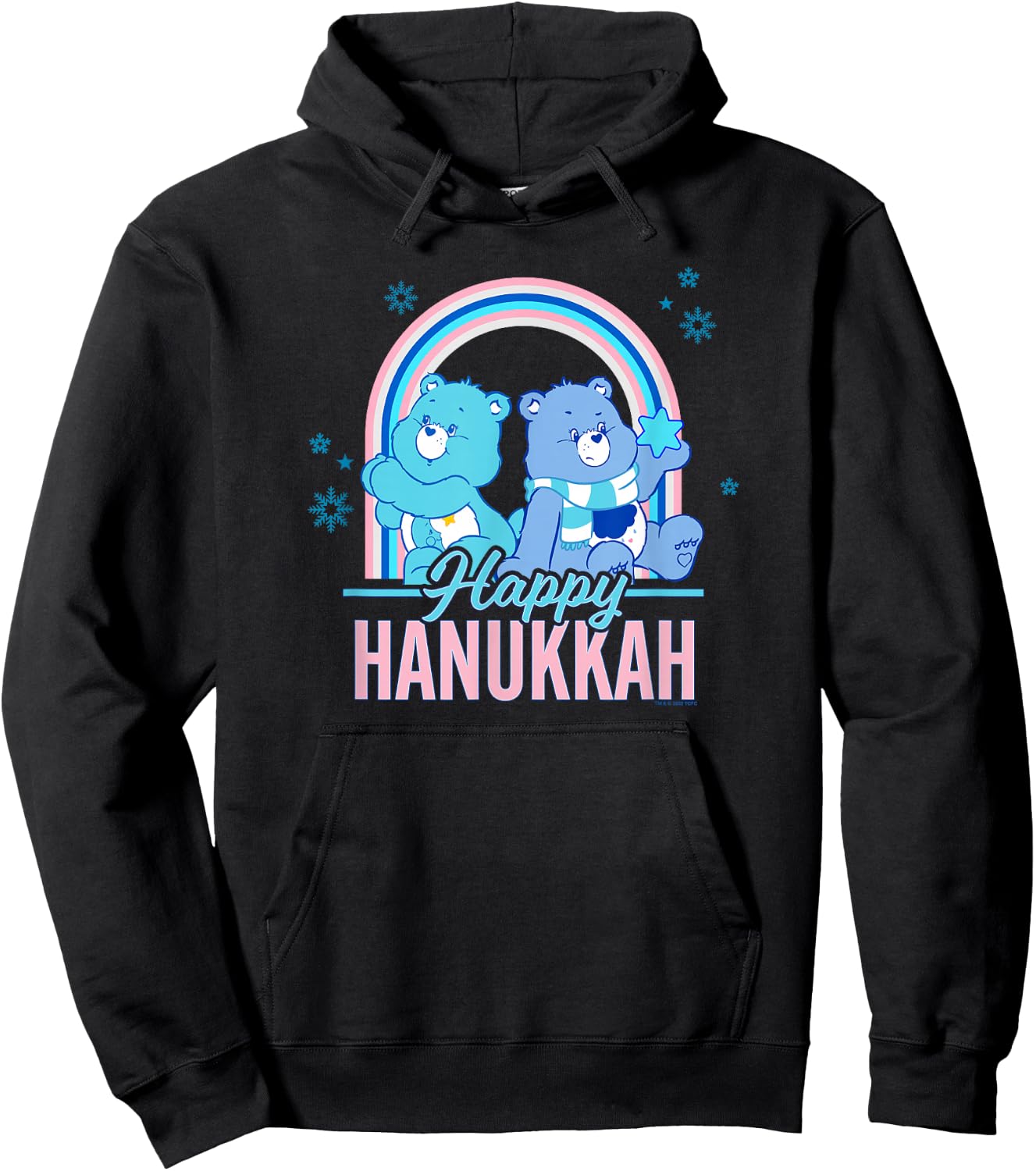 Care Bears Vintage Grumpy & Bedtime Bear Happy Hanukkah Duo Hoodie - Hoodie | Black