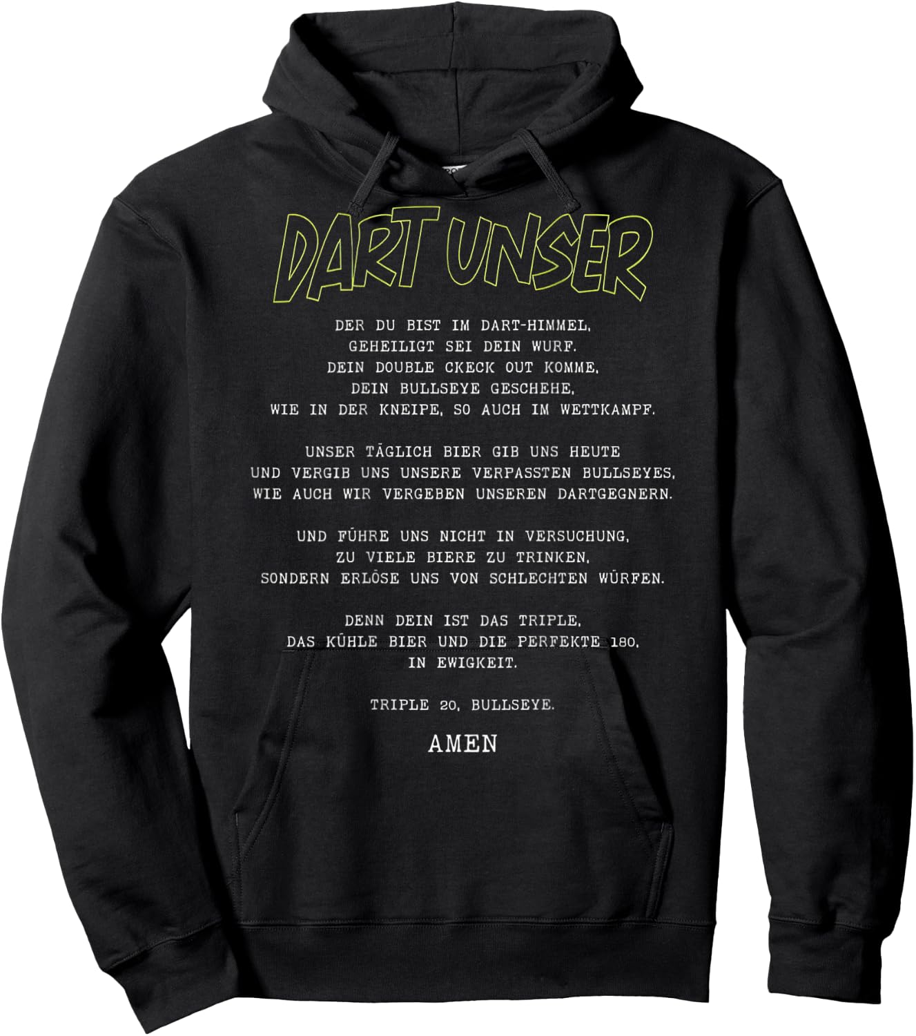Lustiges Dart Unser Motiv Darts Bier Dartspieler Beer Drinking , black Hoodie - Hoodie | Black