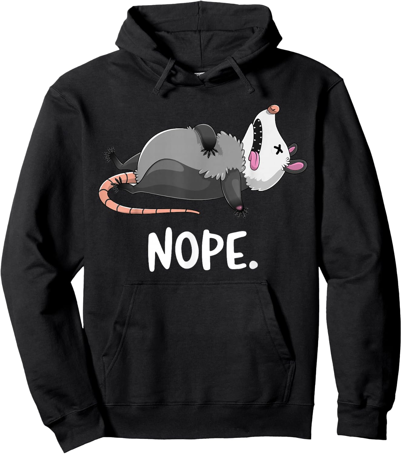 Dead Opossum Nee Funny Opossum Marsupial Attitude Humour , black Hoodie - Hoodie | Black