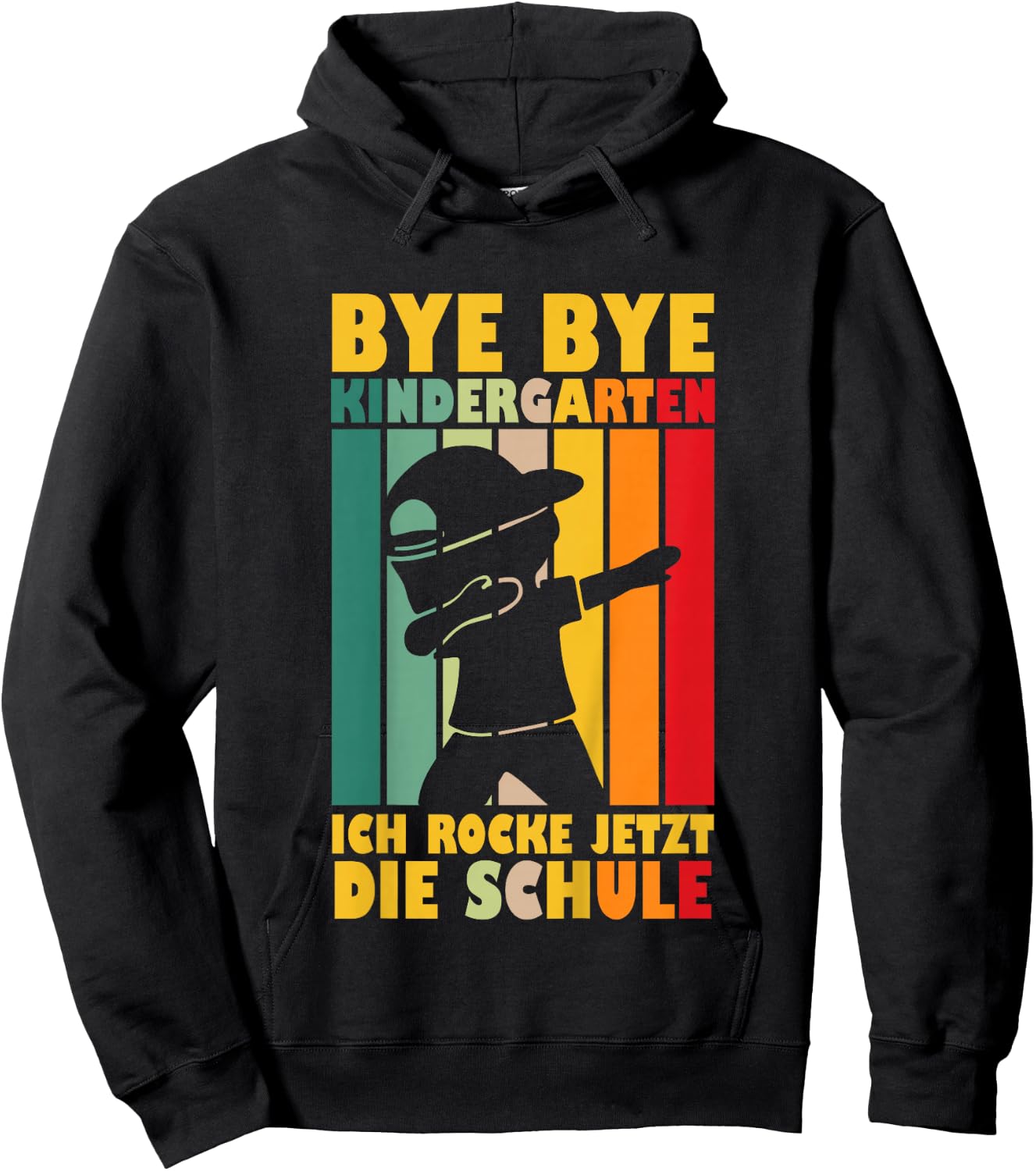 Kinder Bye Bye Kindergarten Geschafft 2026 Einschulung Kita Ade Hoodie - Hoodie | Black
