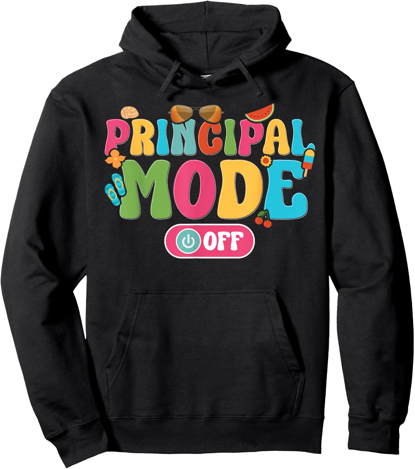 Principal Last Day of School Principal Groovy Summer Break Hoodie - Hoodie | Black