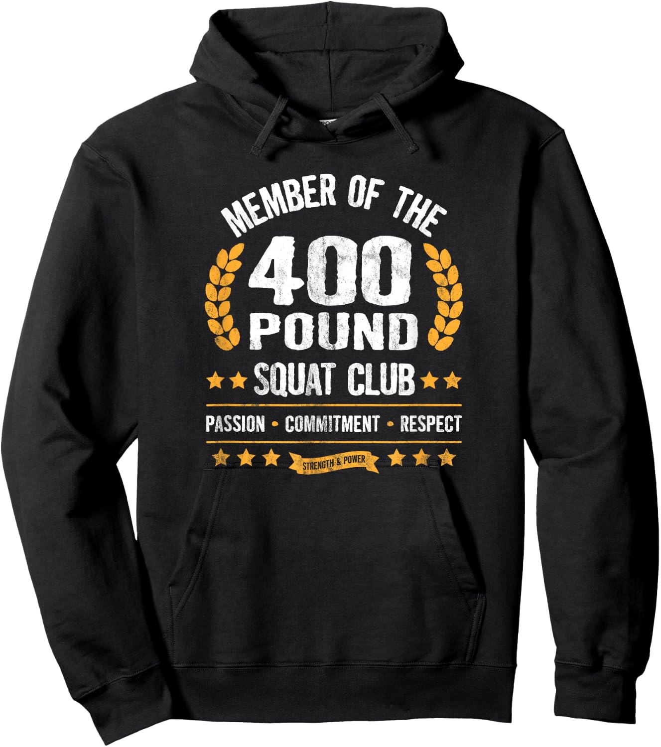 400 Pound Squat Club Strong Men Women Gym Hoodie - Hoodie | Black