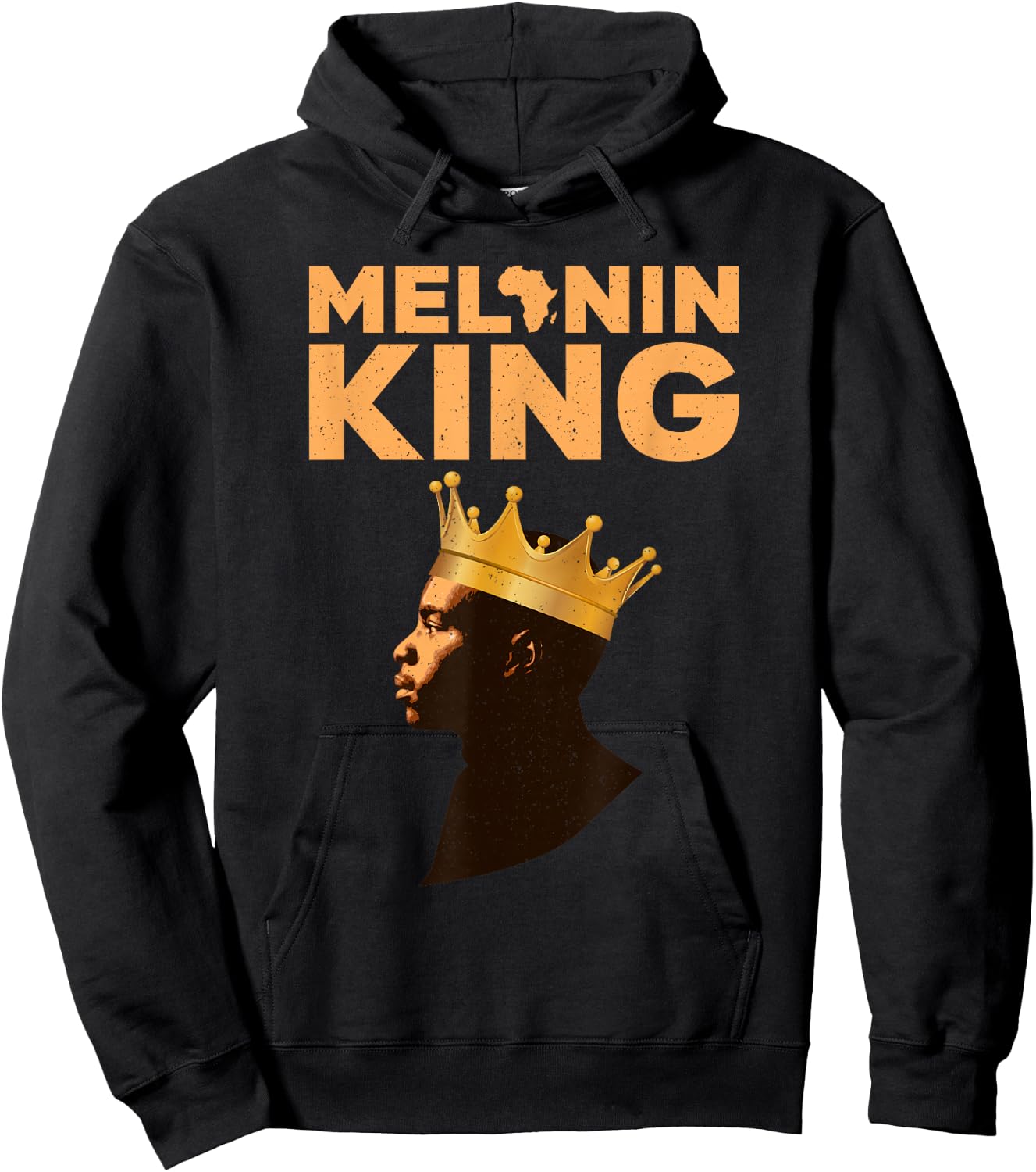 African King Design Boys African Print Melanin King Hoodie - Hoodie | Black