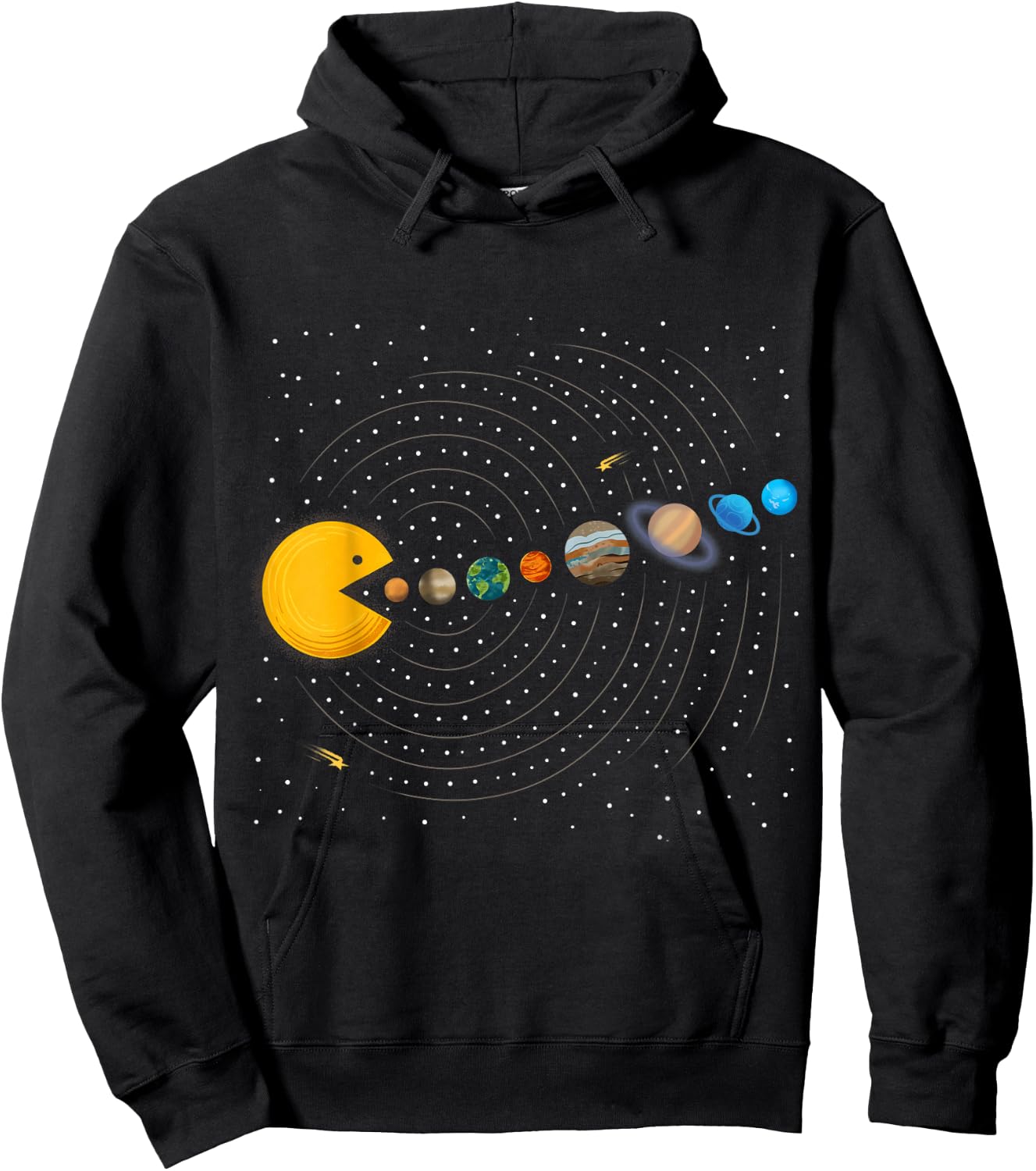 Solar System Video Game Funny Graphic Planet Astronaut Hoodie - Hoodie | Black