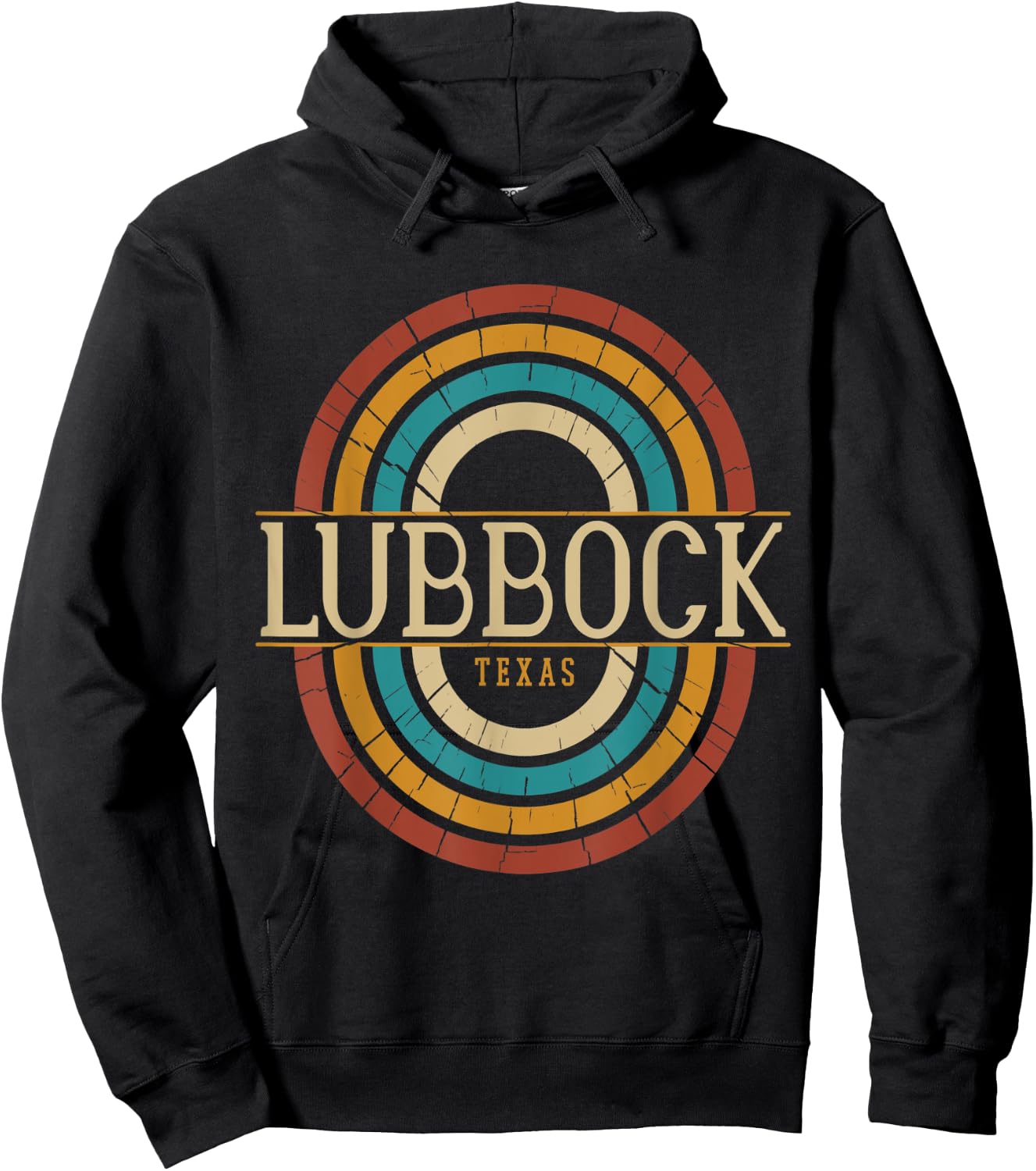 Vintage Retro Lubbock Texas TX Women Men Souvenirs Hoodie - Hoodie | Black