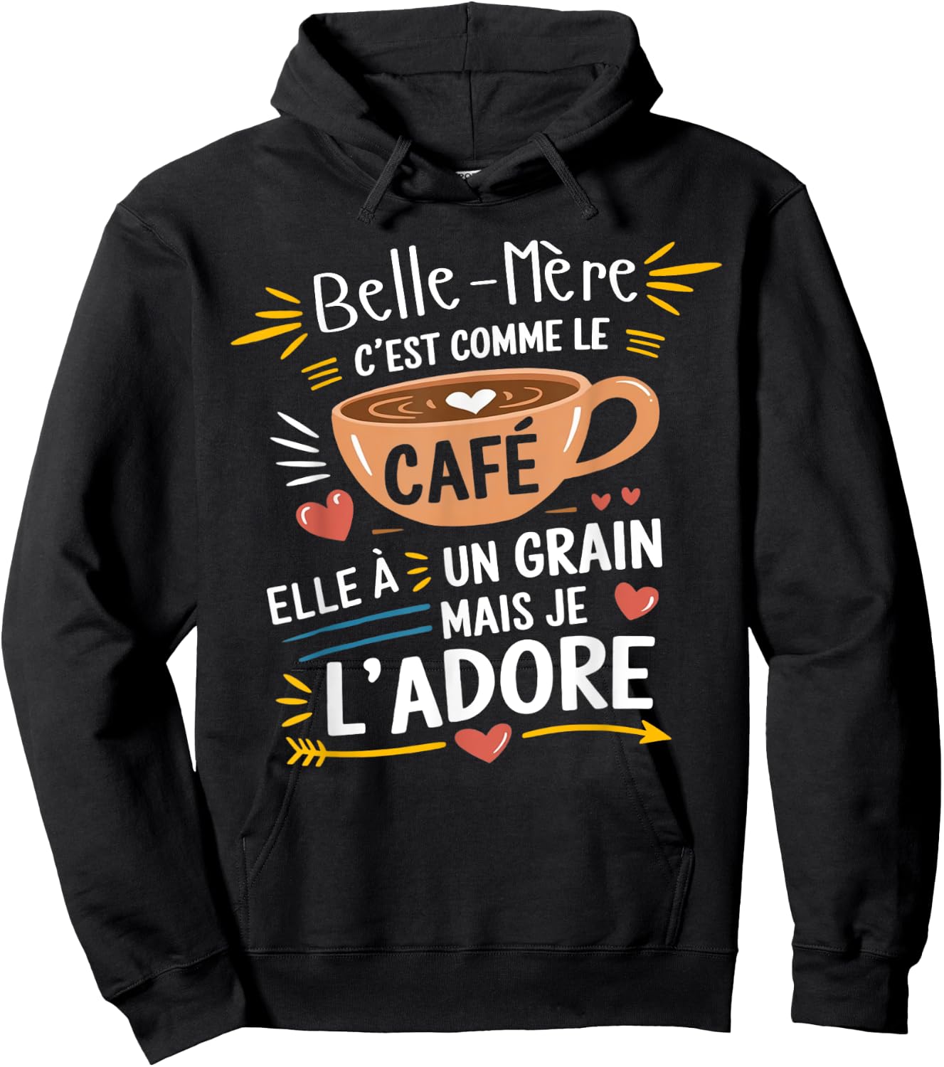Mother-in-law Comme le Café – Gift Humour Coffee Hoodie - Hoodie | Black