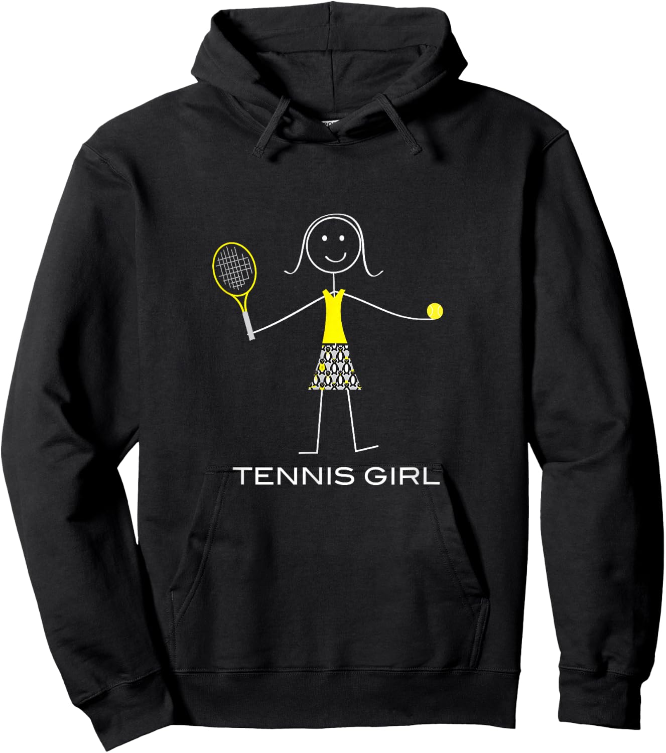 Funny Women's Tennis Girl Tennis Player Hoodie - Hoodie | Black
