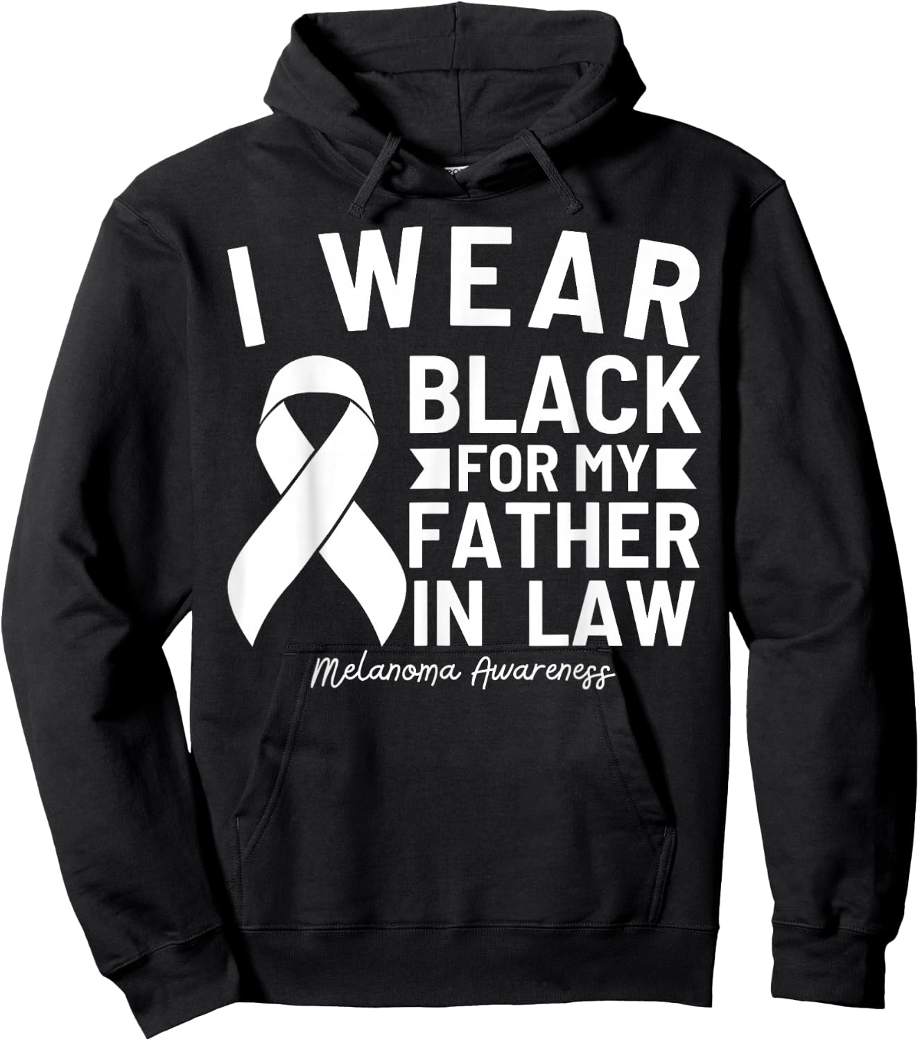 I Wear Black For My Father In Law Melanoma Awareness Hoodie - Hoodie | Black