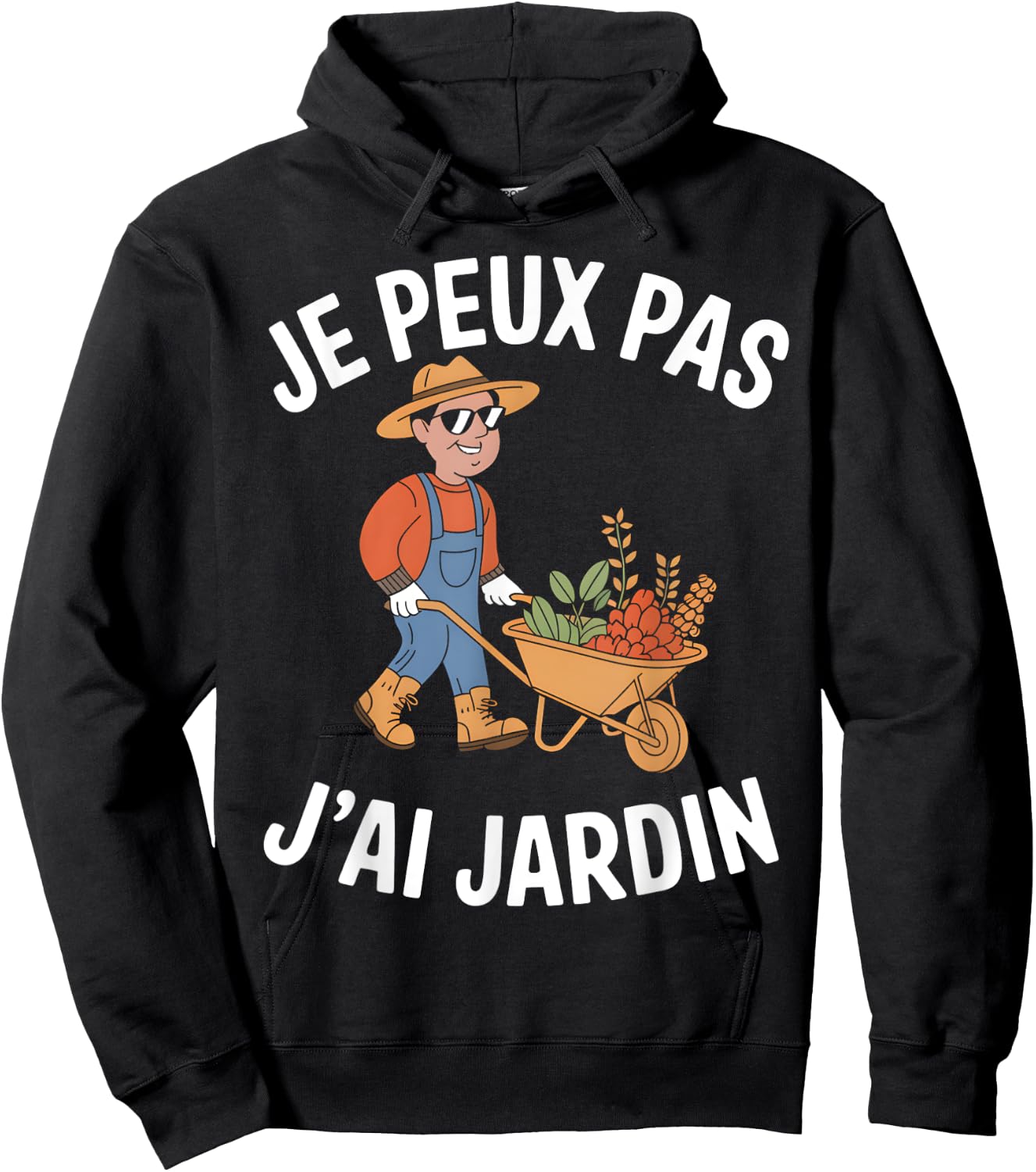 Je Peux Pas J'ai Jardin Gardening Gardener Vegetable Garden Humour Hoodie - Hoodie | Black