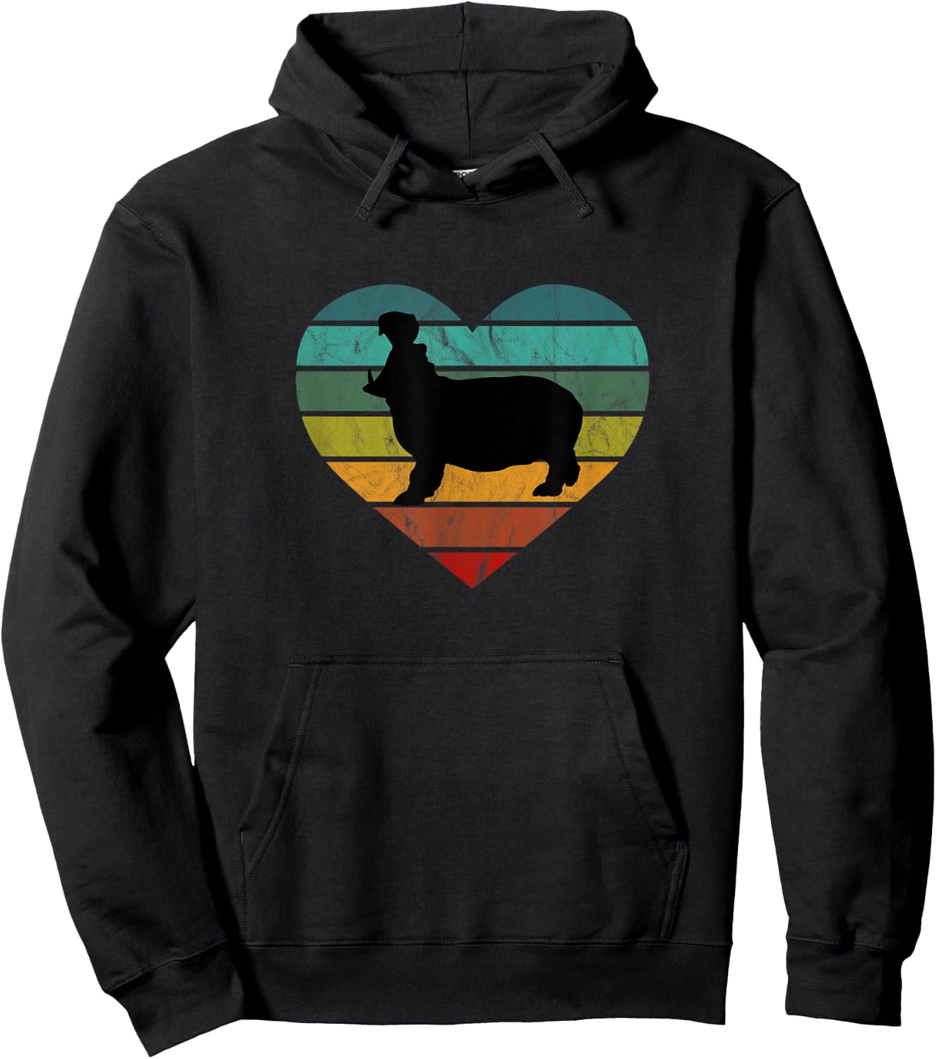 I Love Hippos in Africa Heart Wilderness Safari Hippo Hoodie - Hoodie | Black