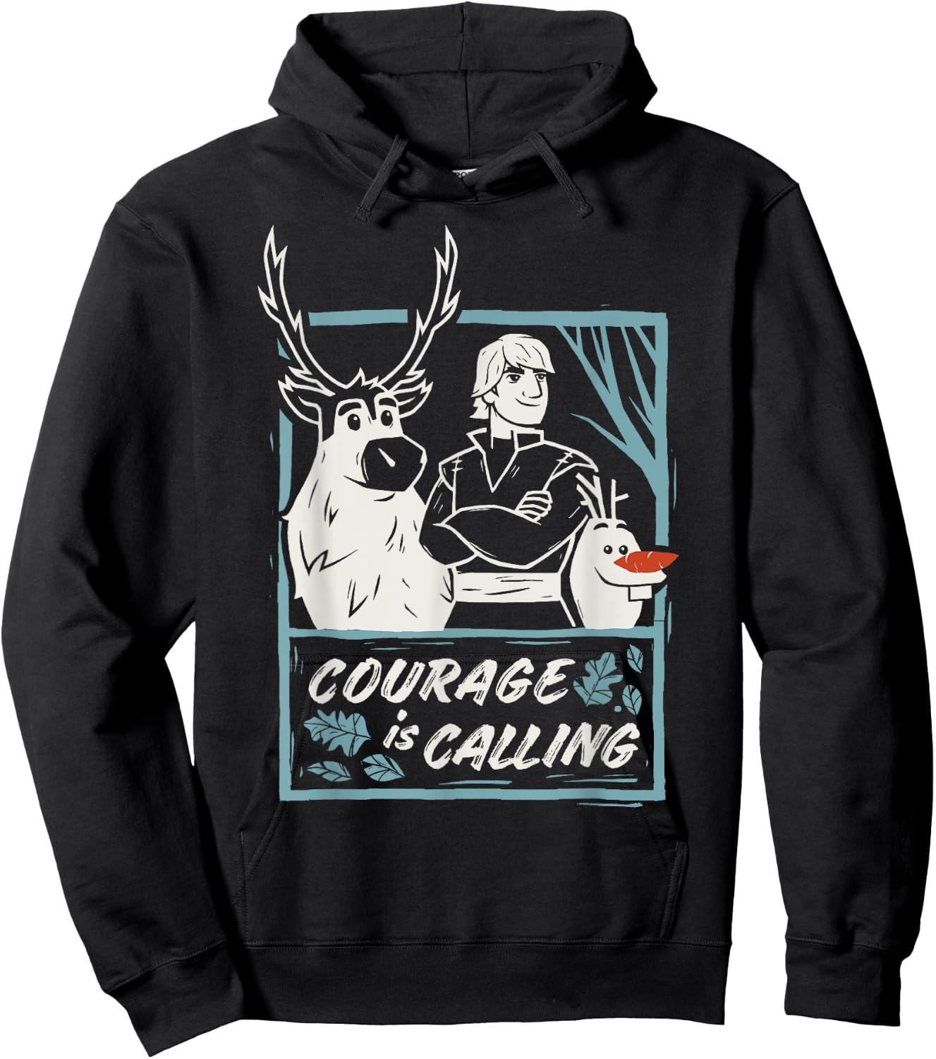 Disney Frozen 2 Sven Kristoff and Olaf Courage Call You Hoodie - Hoodie | Black