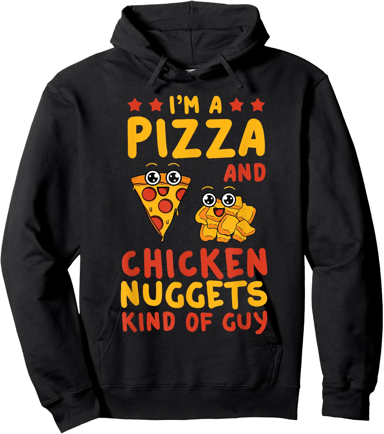 Chicken Nugget Pizza Lovers Nuggies Fans Nug Fast Food Hoodie - Hoodie | Black