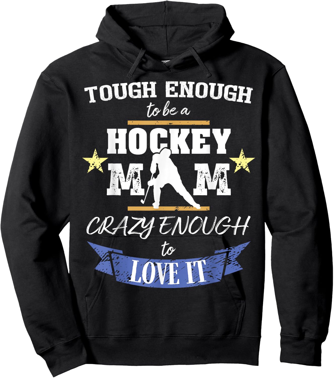 Hockey Mom - Crazy Enough To Love It Hoodie - Hoodie | Black