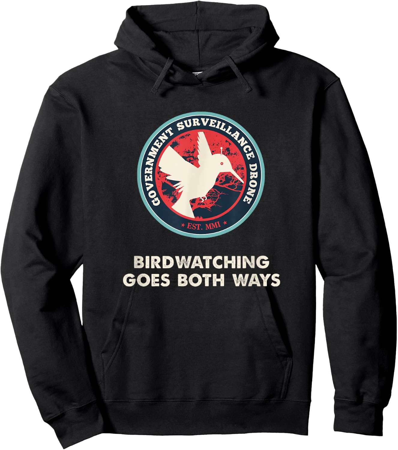 Birds Birdwatching Goes Both Ways real truth Hoodie - Hoodie | Black