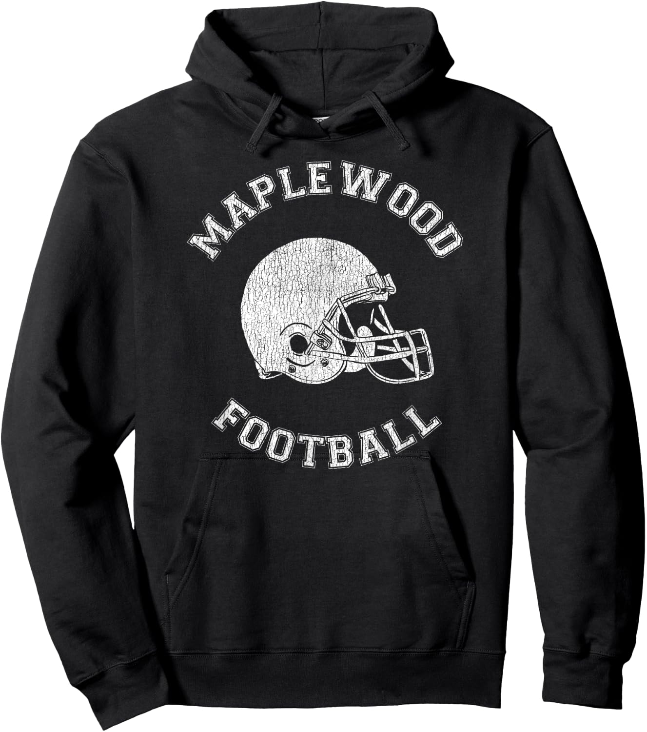Maplewood Football Distressed 1980's Retro P.E.Dept Style Hoodie - Hoodie | Black