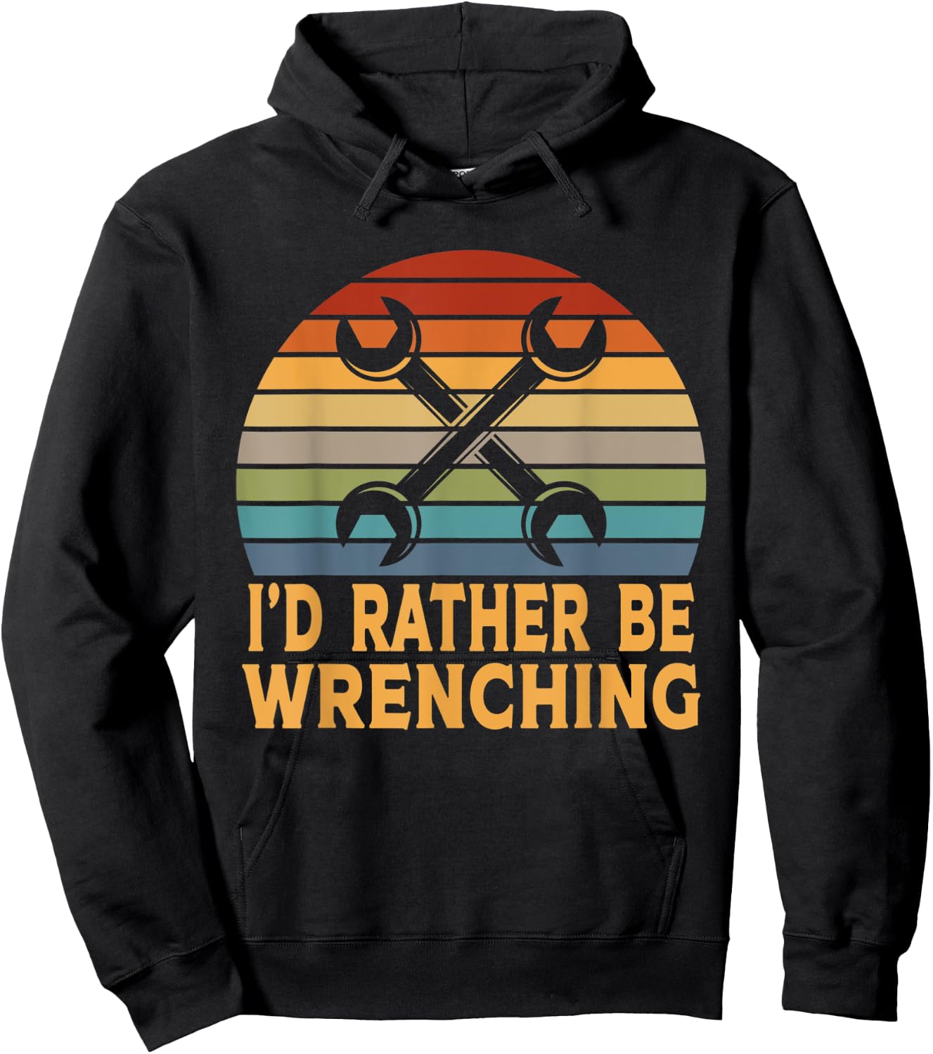 Funny I'd Rather Be Wrenching Auto Mechanic Hoodie - Hoodie | Black