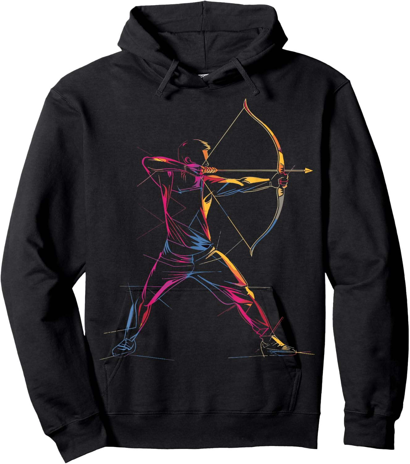 Archery Outfit Arrow and Bow Design Archer , black Hoodie - Hoodie | Black