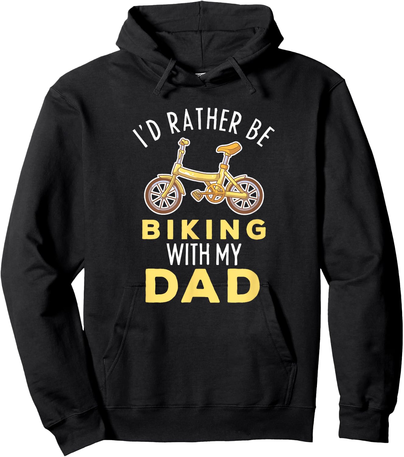 I'd Rather Be Biking With My Dad Biker Kids Hoodie - Hoodie | Black