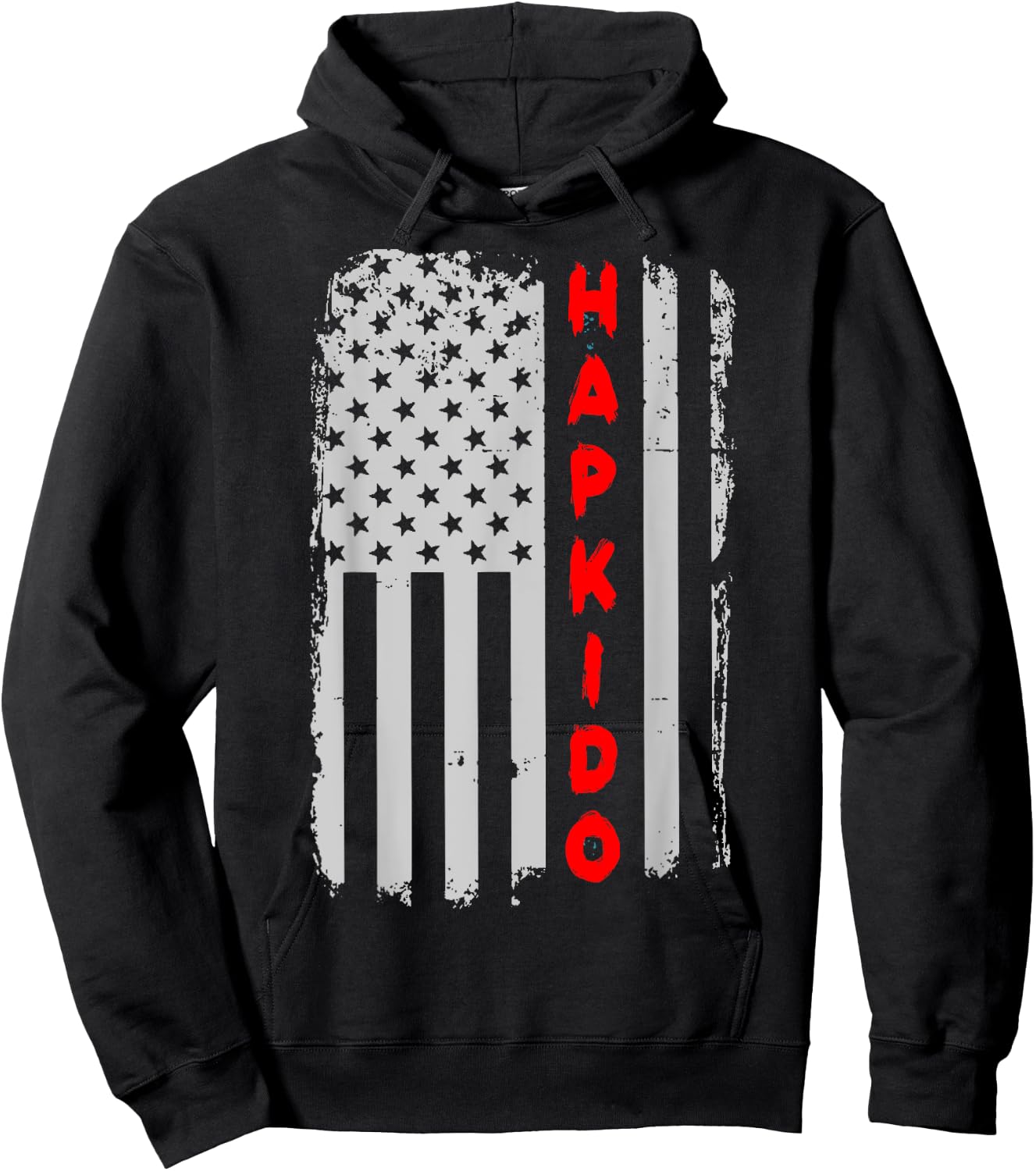 Hapkido Korean Martial Arts American Flag Hoodie - Hoodie | Black