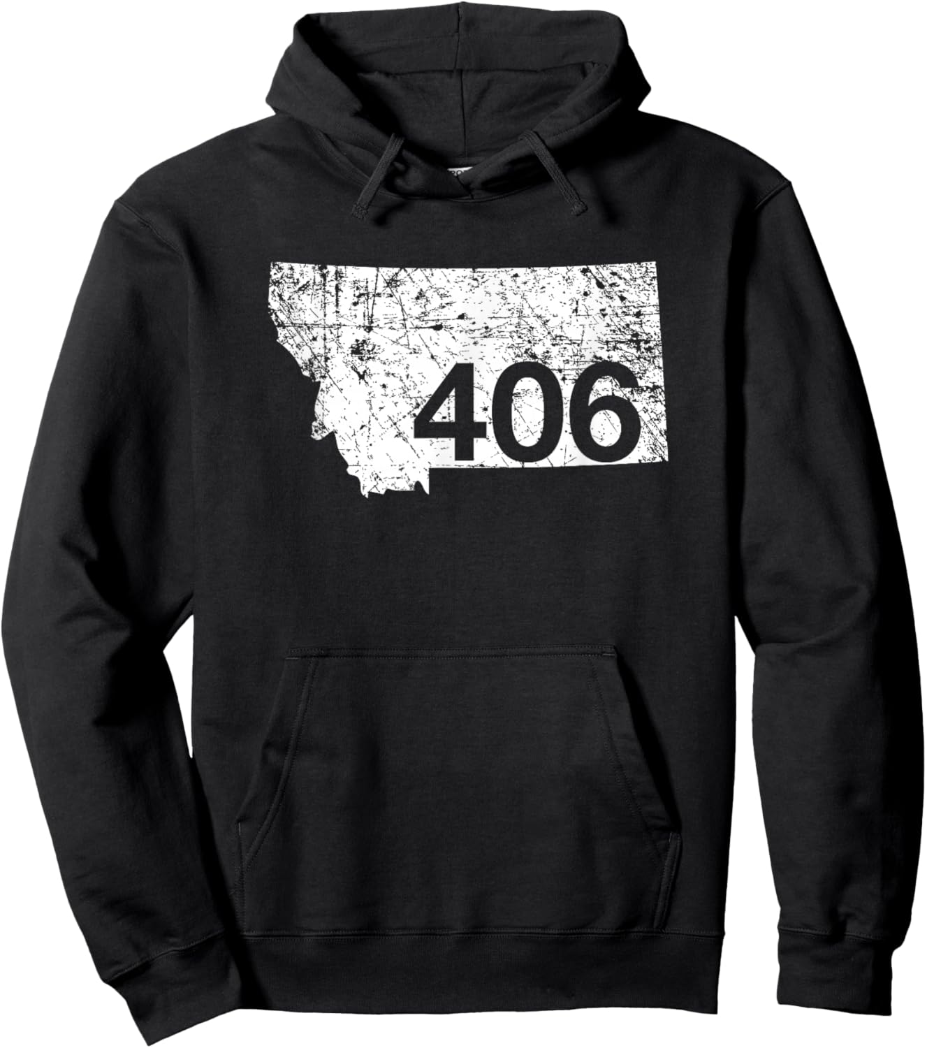 Montana Area Code 406 Cute Hometown Souvenir Gift State Hoodie - Hoodie | Black