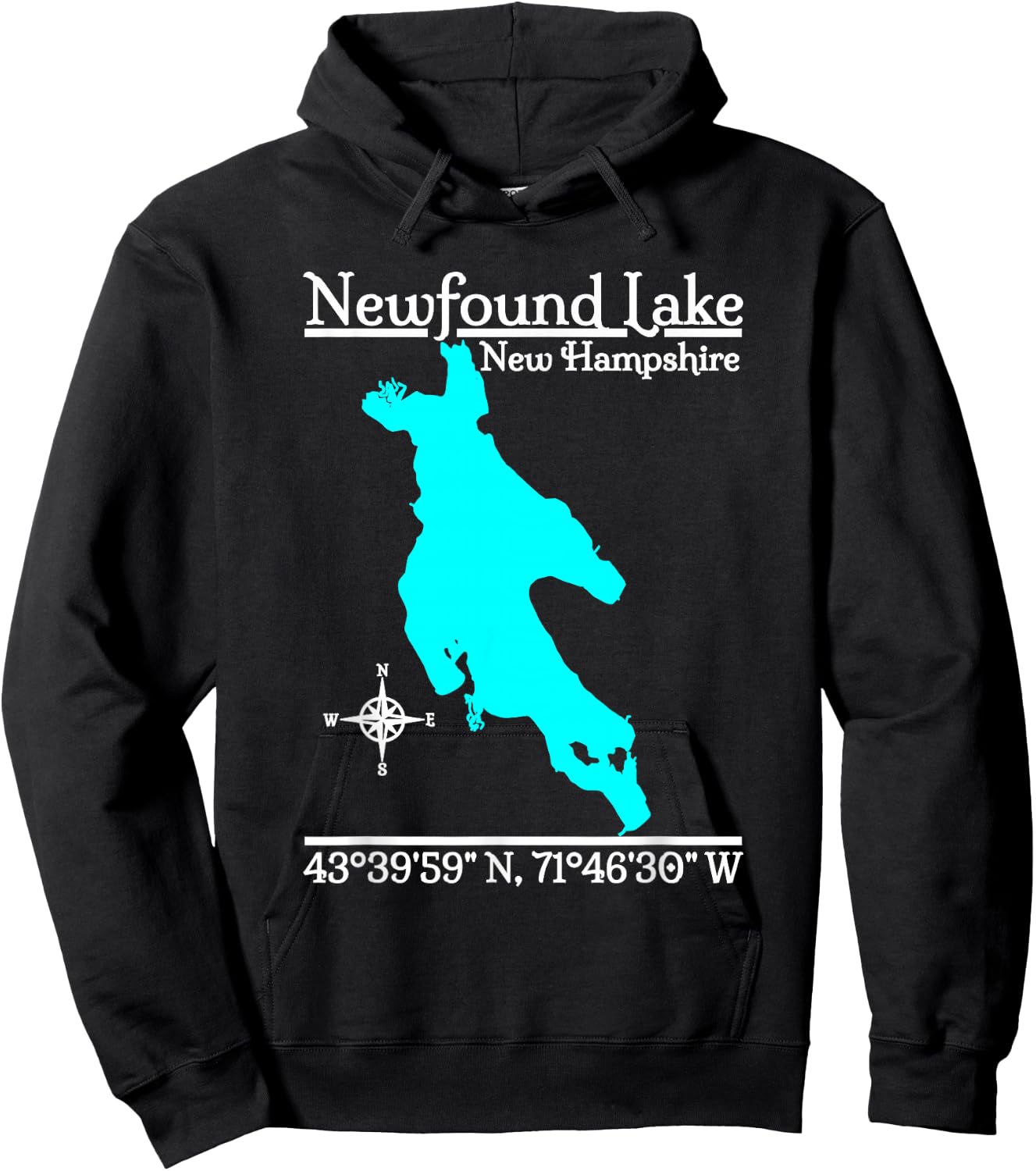 Newfound Lake - New Hampshire Hoodie - Hoodie | Black