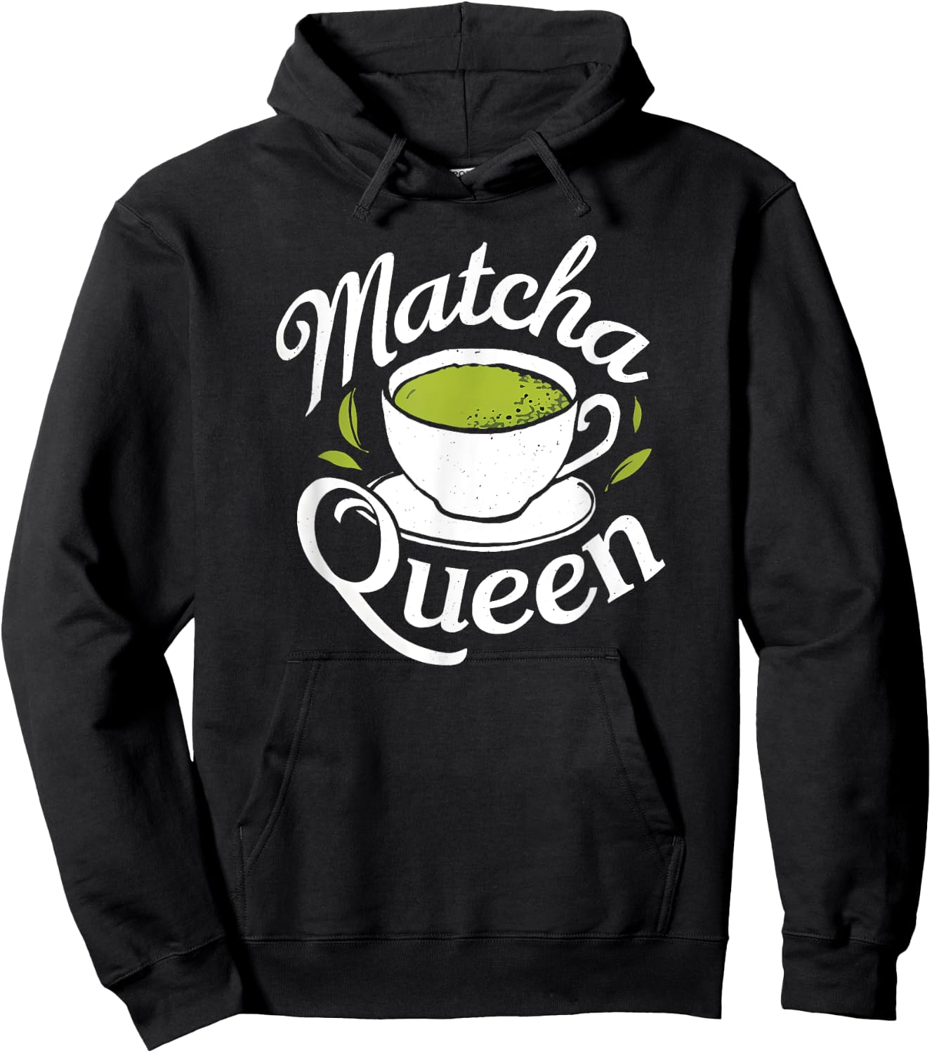 Matcha Queen Matcha Mom Mama Tea Drinker Latte Funny , Black, S Hoodie - Hoodie | Black