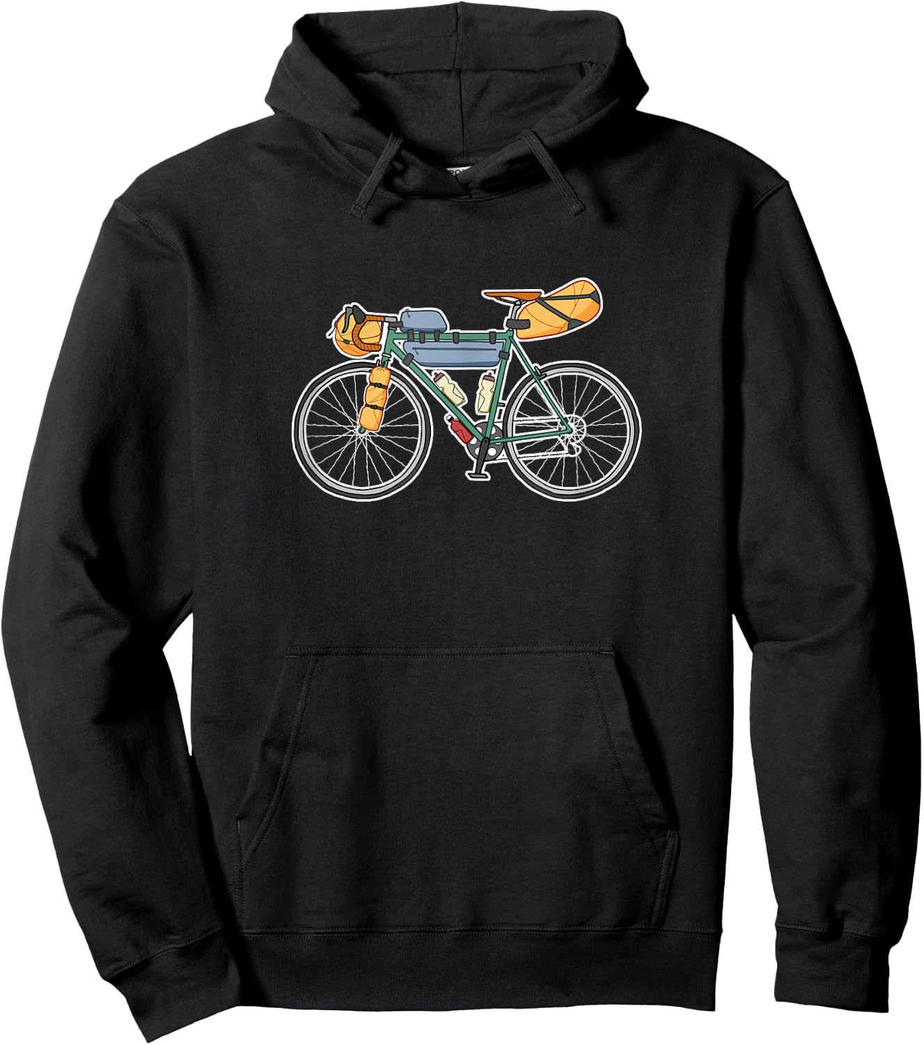 Bikepacking Bike - Gravel Bicycle Hoodie - Hoodie | Black