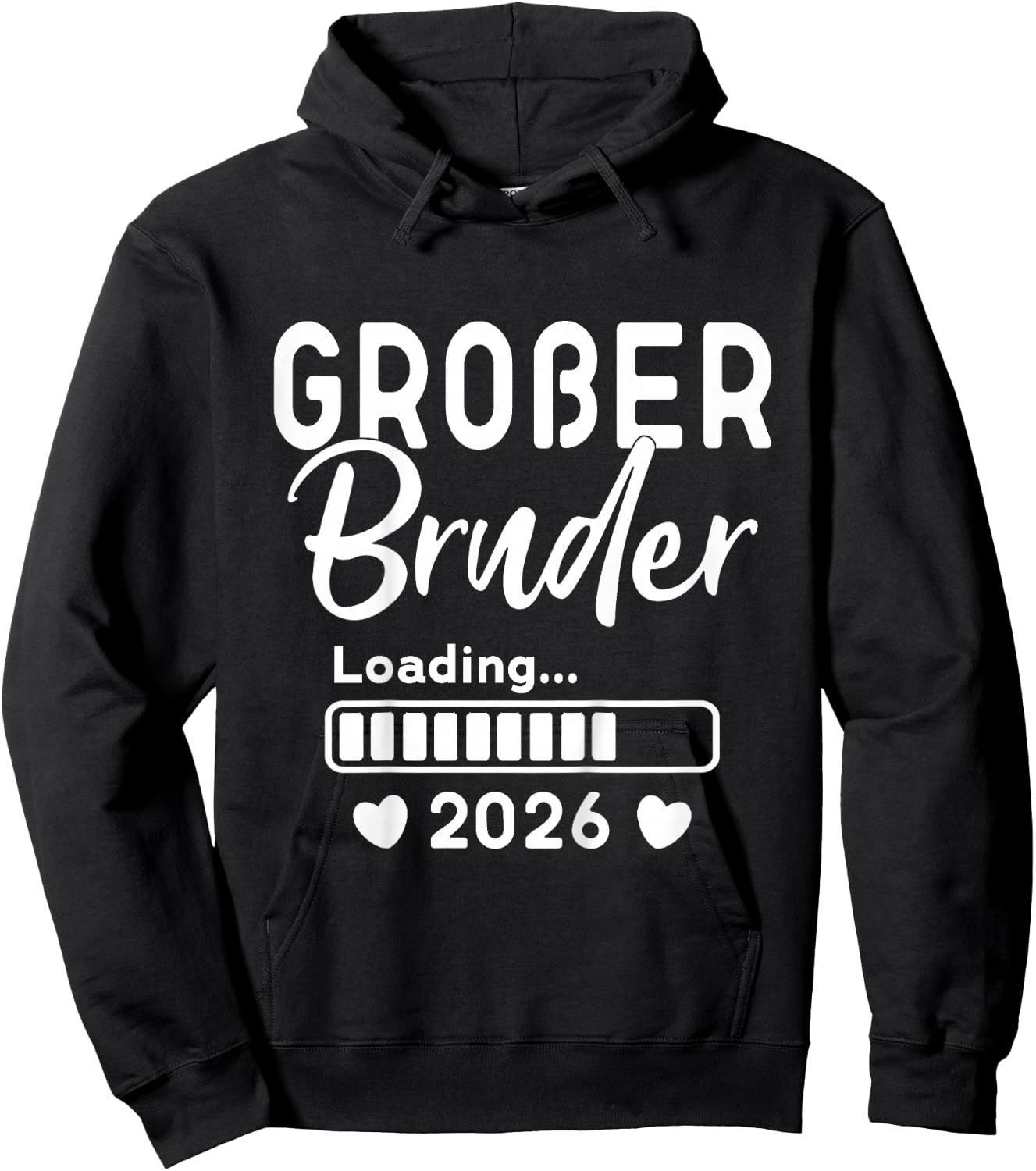 Children's Big Brother Loaded 2026 Ich werde Großer Bruder 2026 , black Hoodie - Hoodie | Black