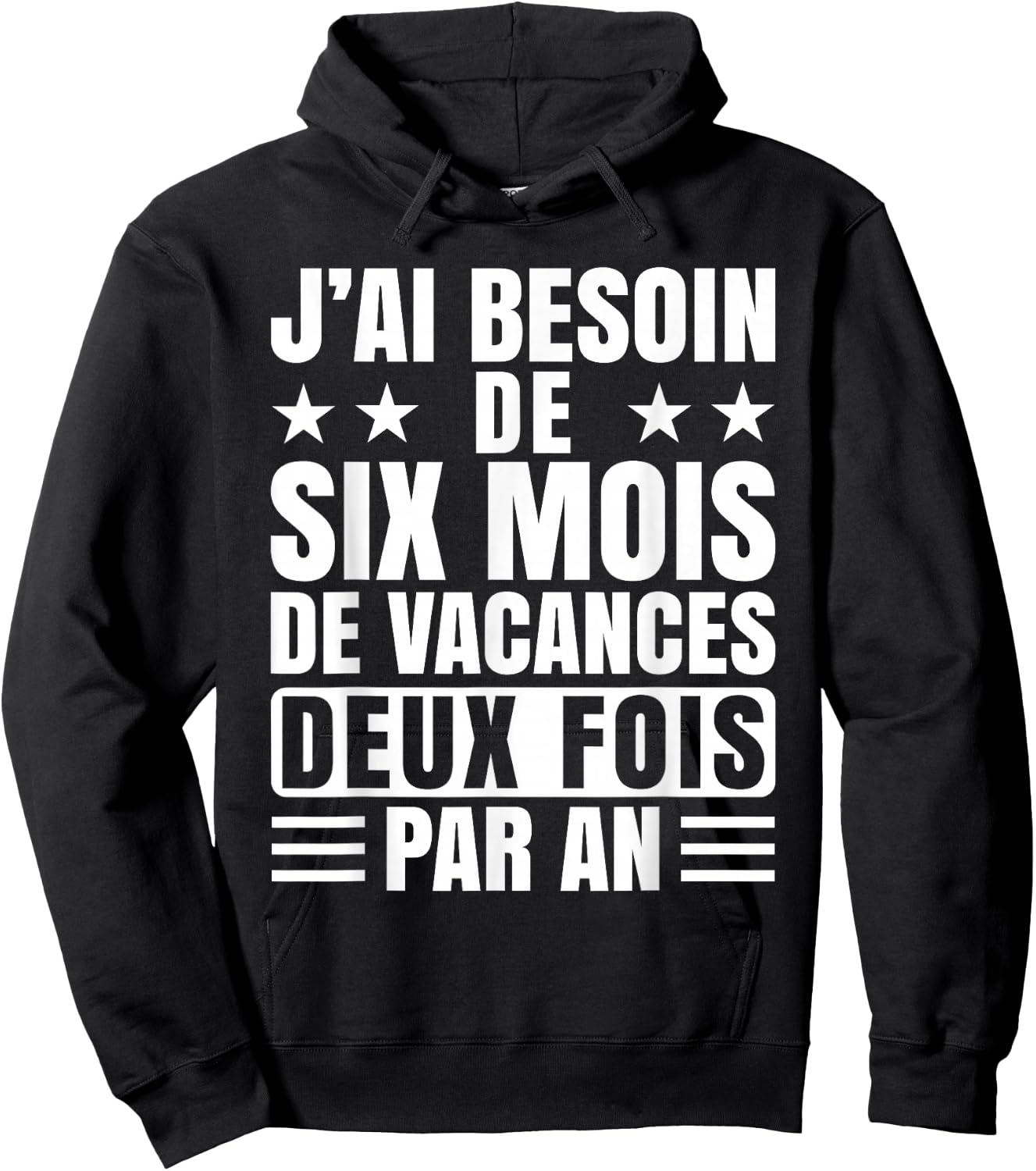 I Need 6 Months Vacation Quote Vacation Humor , Black, S Hoodie - Hoodie | Black