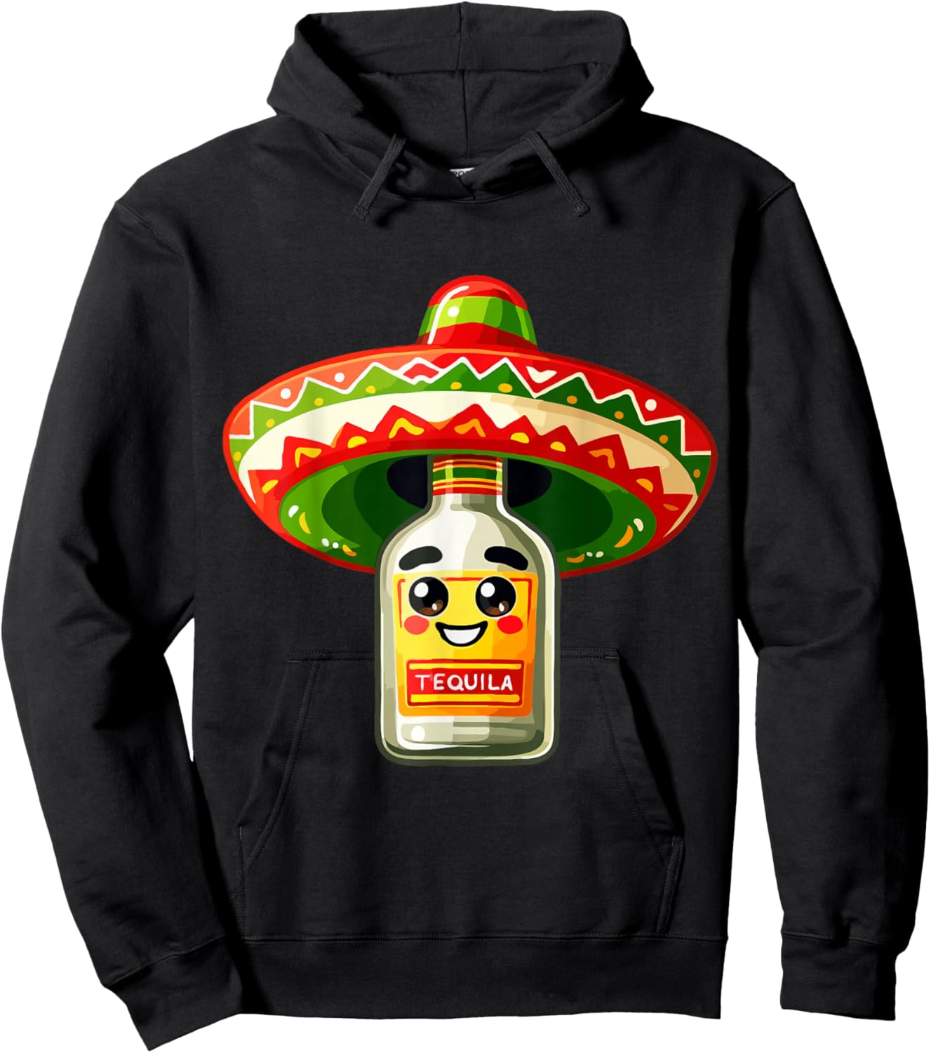Tequila Mexican Sombrero Funny Fiesta Cinco De Mayo Hoodie - Hoodie | Black