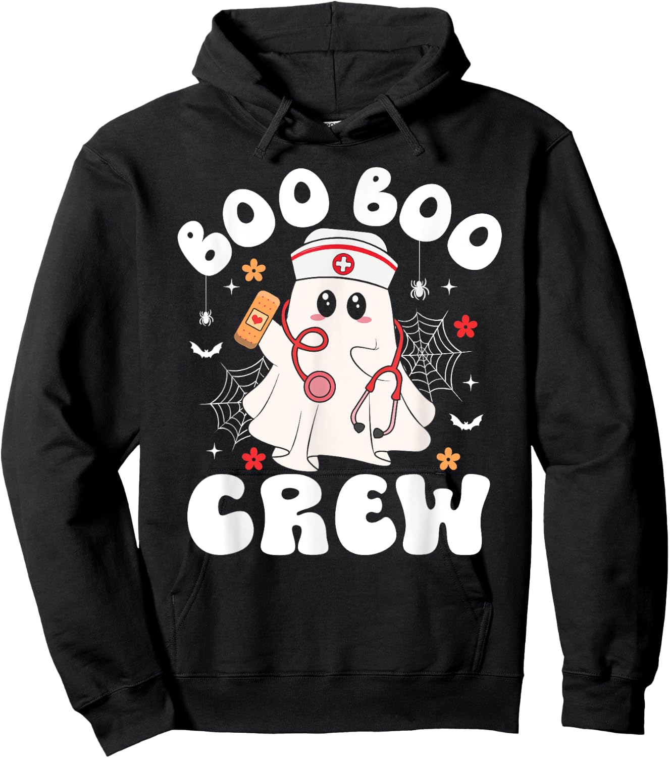 Nurse Halloween Shirts Boo Boo Crew Ghost Nurse Hoodie - Hoodie | Black