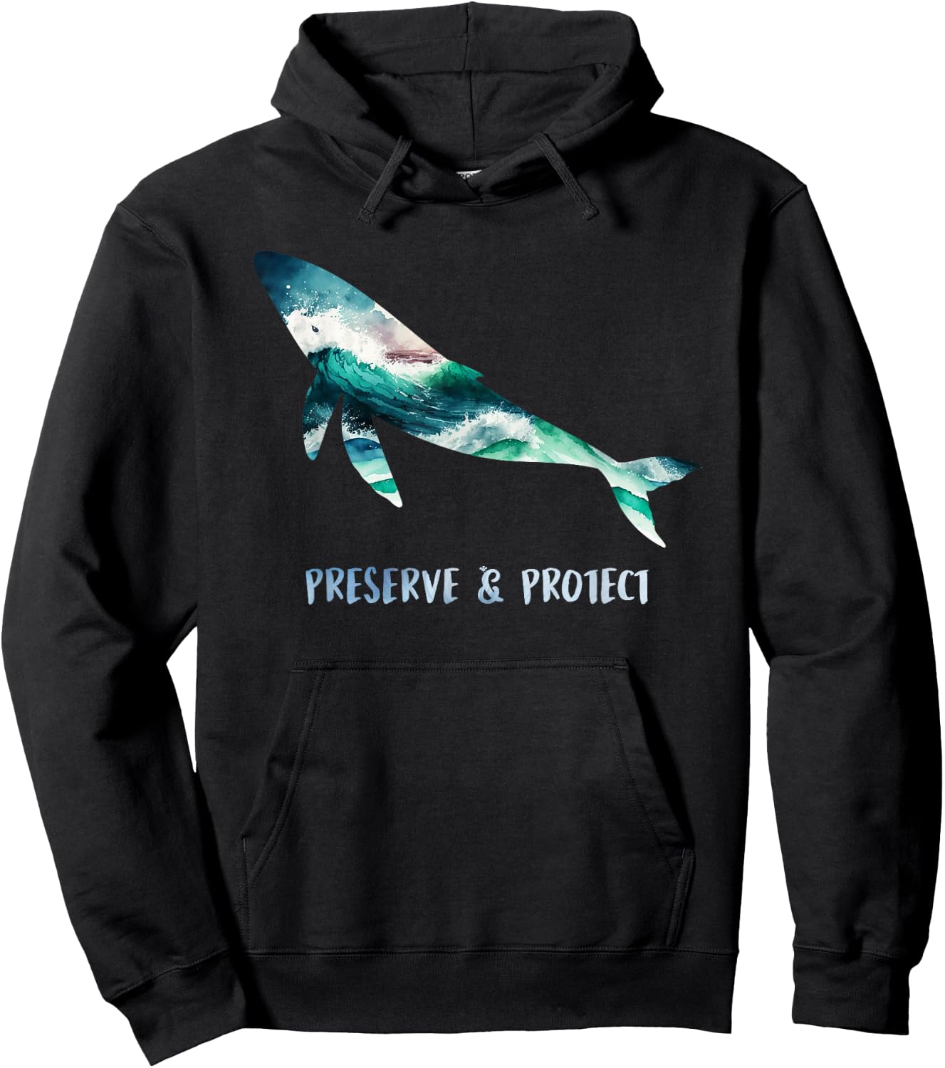 Save the Whales Species Protection and Animal Welfare Awareness Hoodie - Hoodie | Black