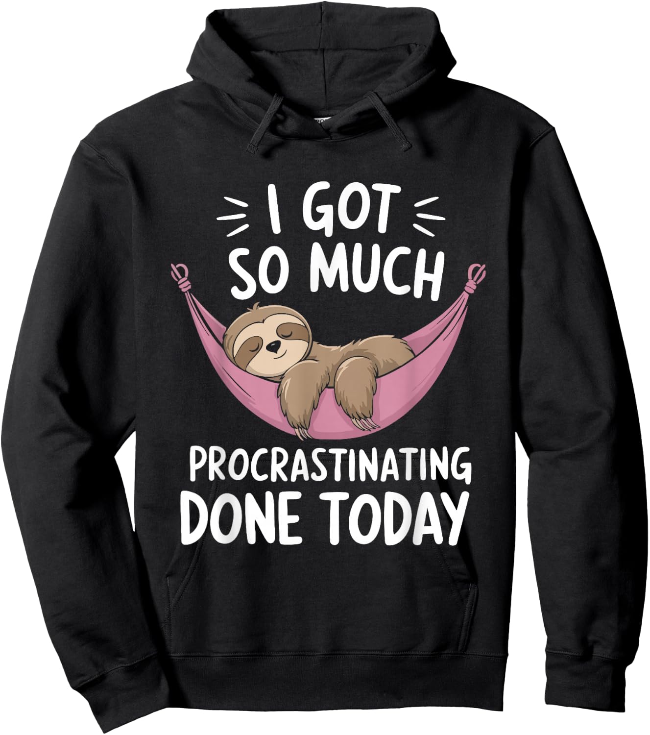I Got So Much Procrastinating Done Today Sloth Lover Hoodie - Hoodie | Black