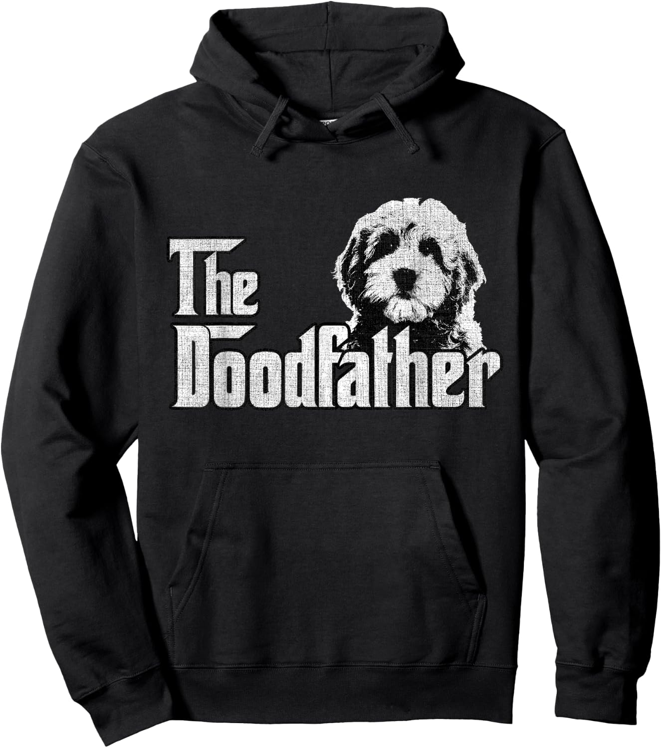 The Doodfather Goldendoodle Dad Fathers Day Hoodie - Hoodie | Black