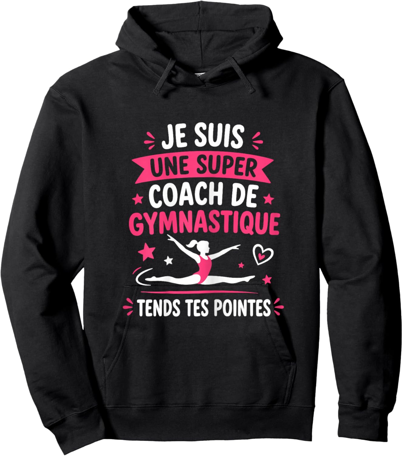 Gym Teacher Humor Je suis Une Super Coach de Gymnastique Hoodie - Hoodie | Black