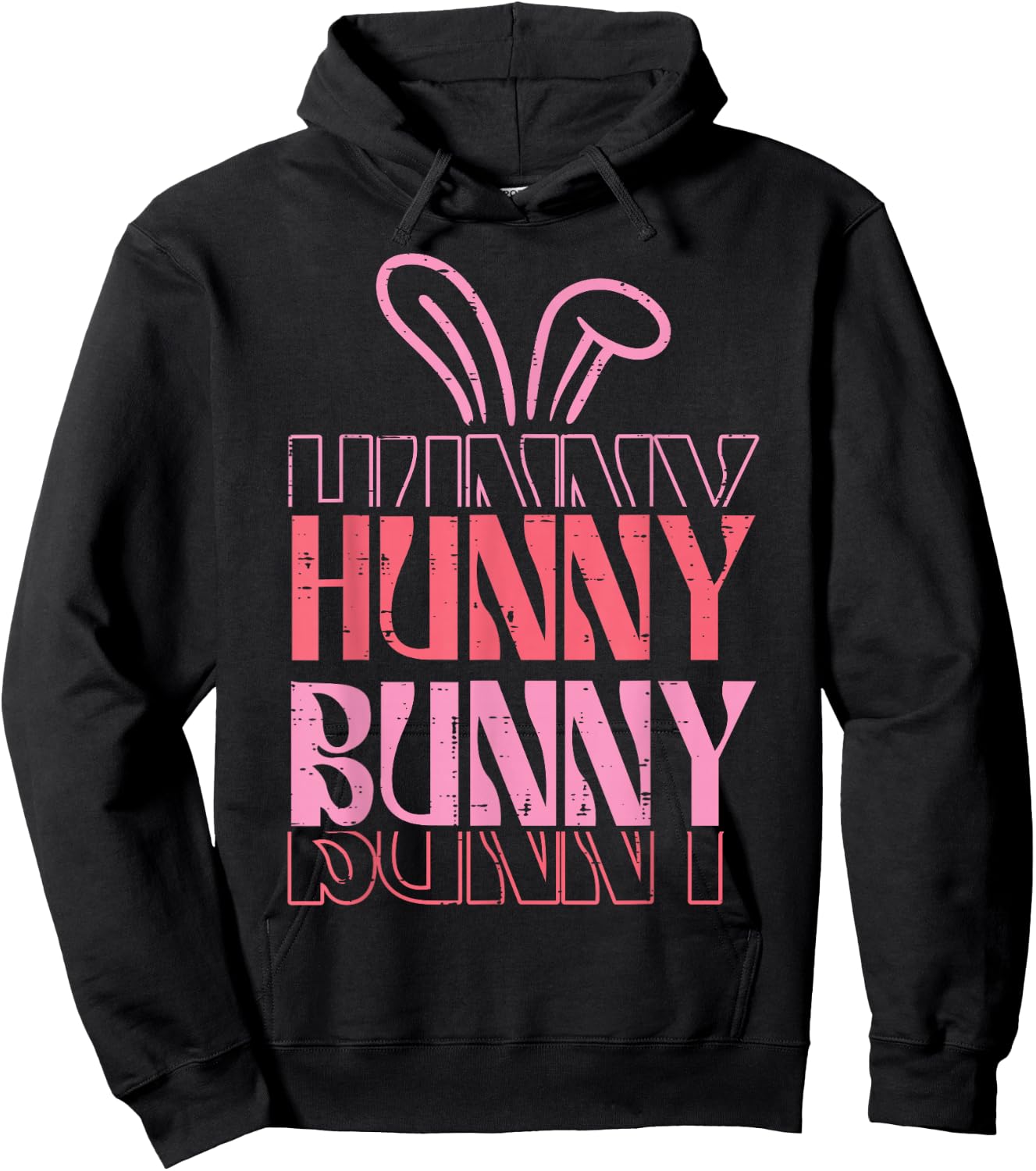 Easter Hunny Bunny Cute Women Girls Kids Toddler Teens Youth Hoodie - Hoodie | Black