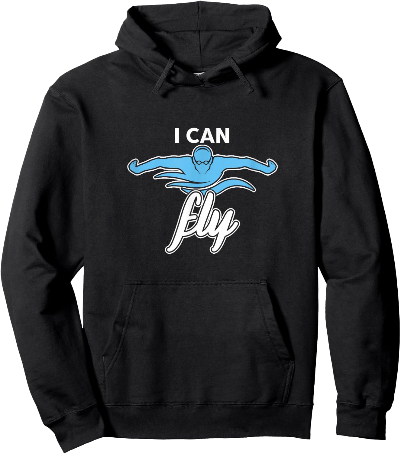 Swim Team Coach Swimmer Competitive Swimming I Can Fly Hoodie - Hoodie | Black