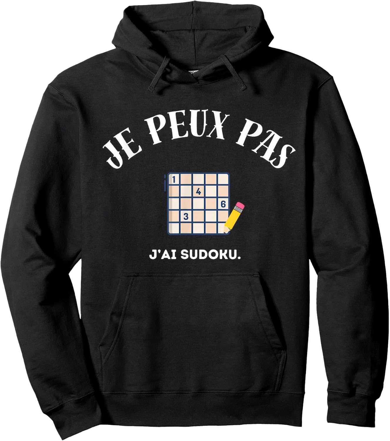 I Can't, I Sudoku , Black, S Hoodie - Hoodie | Black