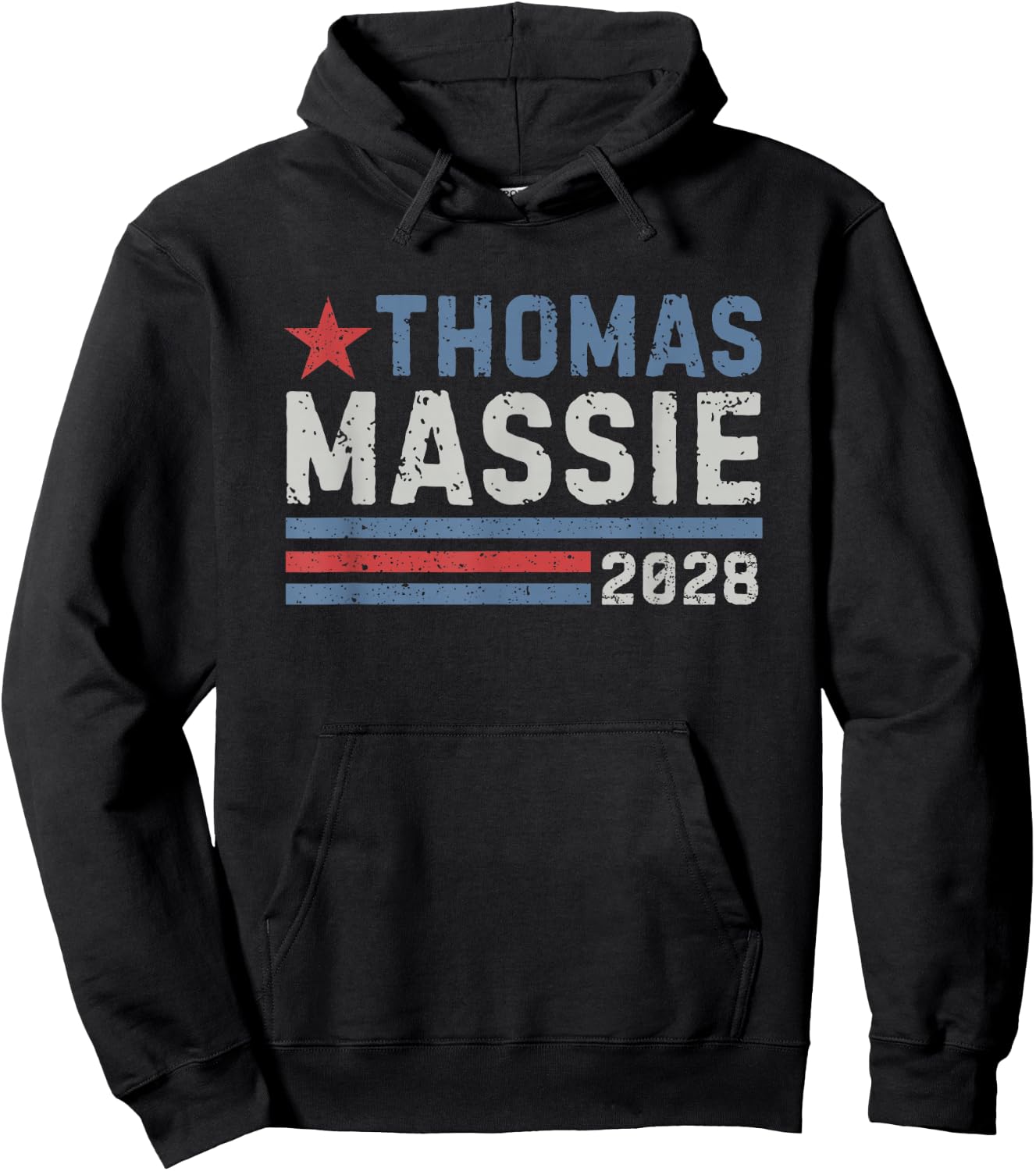 Massie 2028 for President Thomas Massie 2028 Vintage Hoodie - Hoodie | Black