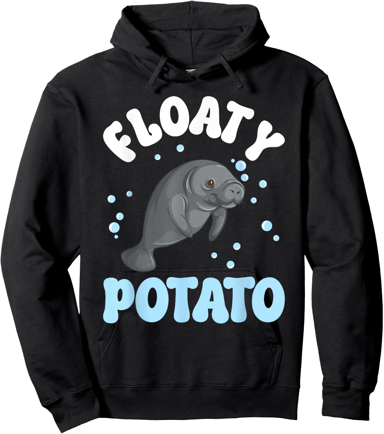 Floaty Potato Manatee Lover Manatee Girl Manatee Boy Hoodie - Hoodie | Black