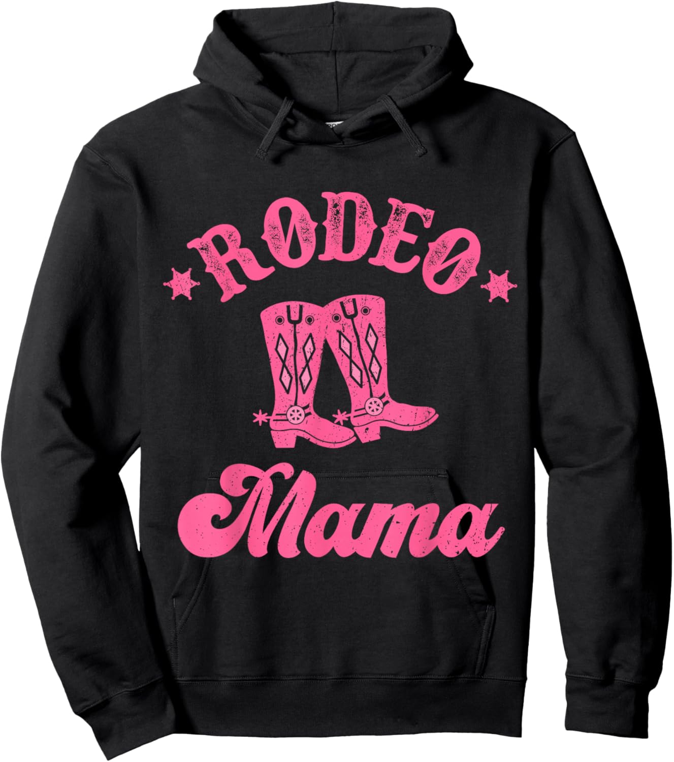 Rodeo mom mama Matching for Couples Vintage retro Hoodie - Hoodie | Black