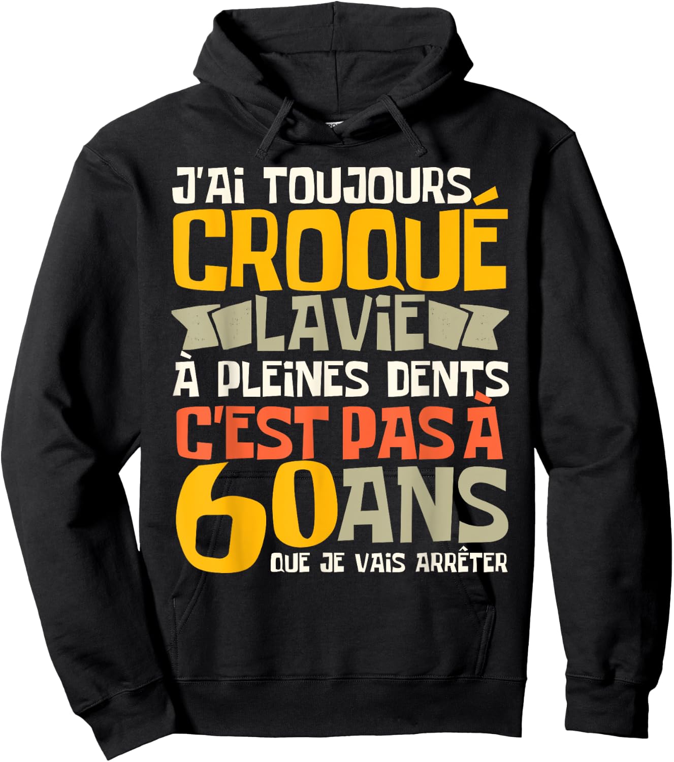 60th Birthday Man Gift Funny 60th Birthday Joke Hoodie - Hoodie | Black